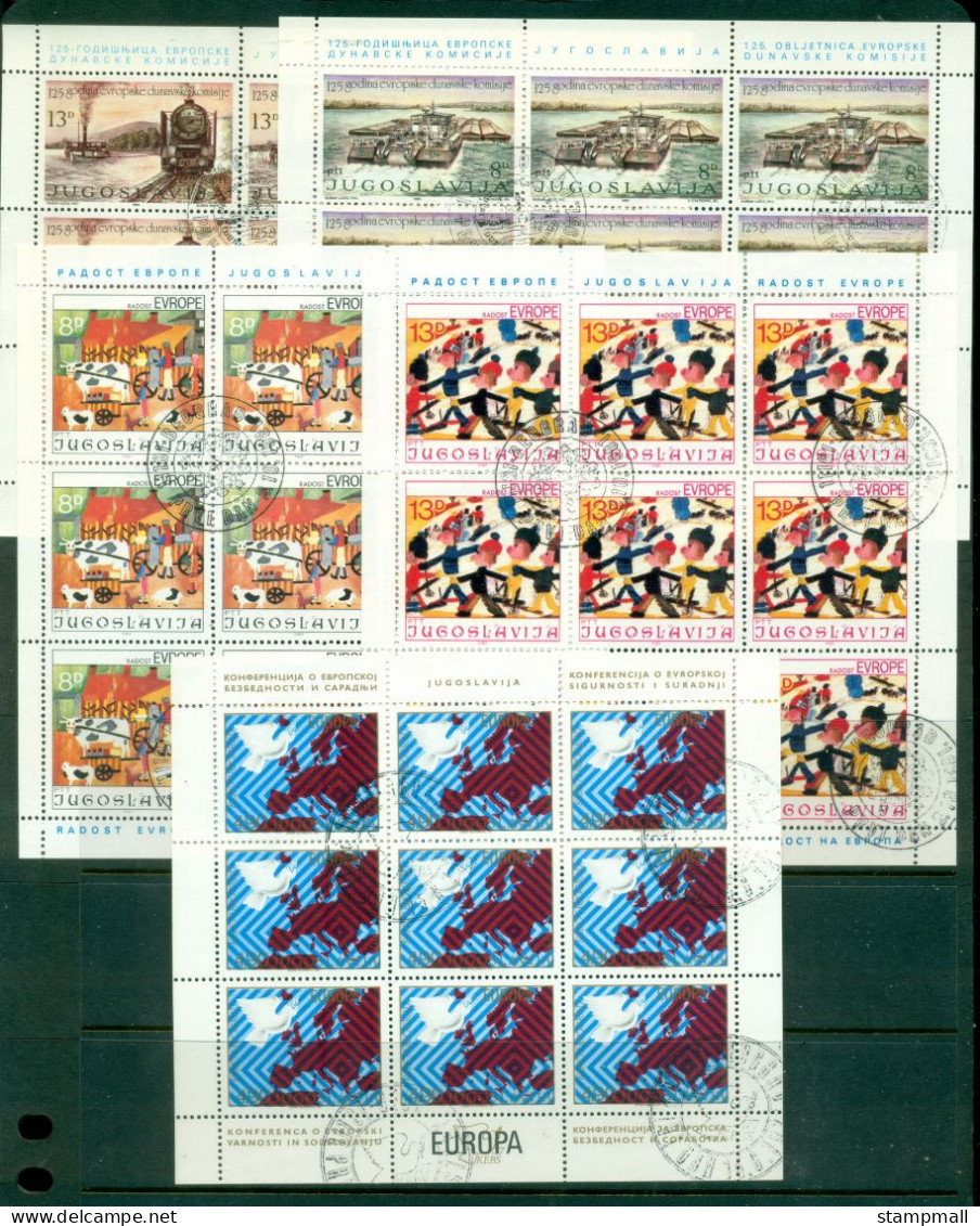 Yugoslavia 1970's On Assorted Sets & Singles, Sheetlets Mainly Europa, MUH/CTO 3 Scans - Collections, Lots & Séries