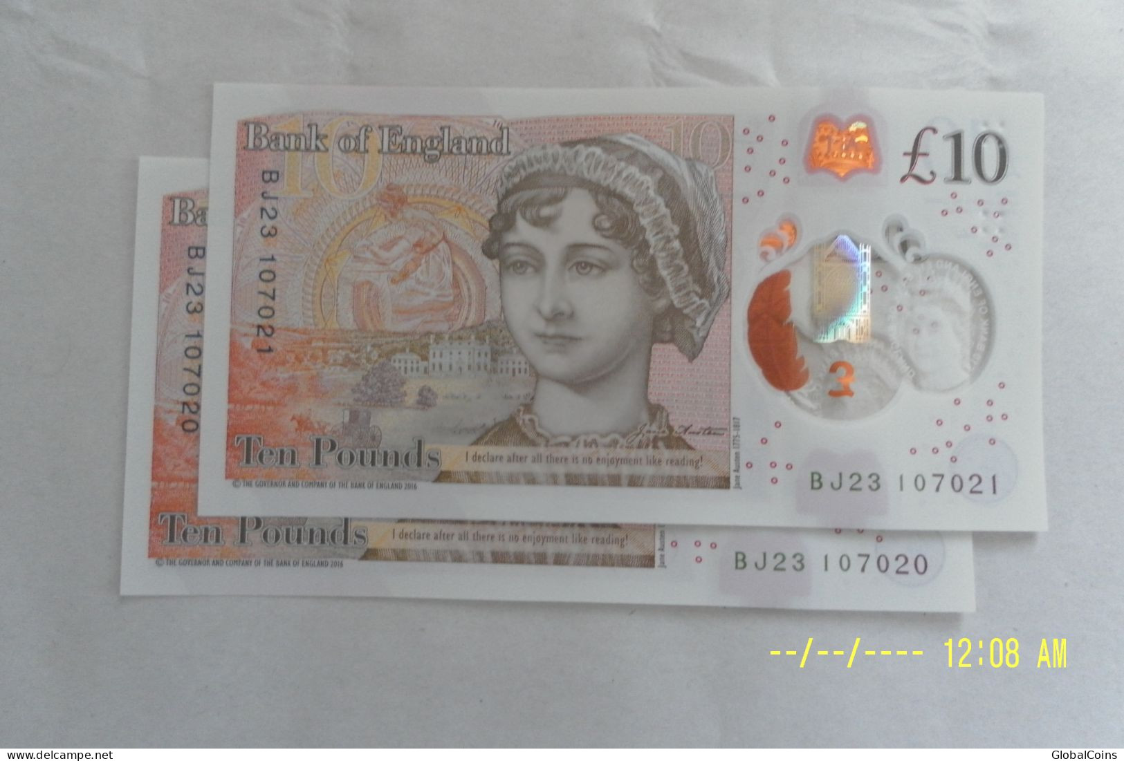 THREE Uncirculated , MINT, British £10 Note, With Serial Numbers In Sequence. - 10 Ponden