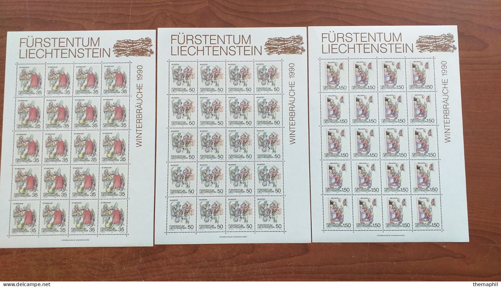 Lots N° 7 / 51 LIECHENSTEIN Neufs Xx Un Lot De Feuille Serie Complete - Collections (with Albums)