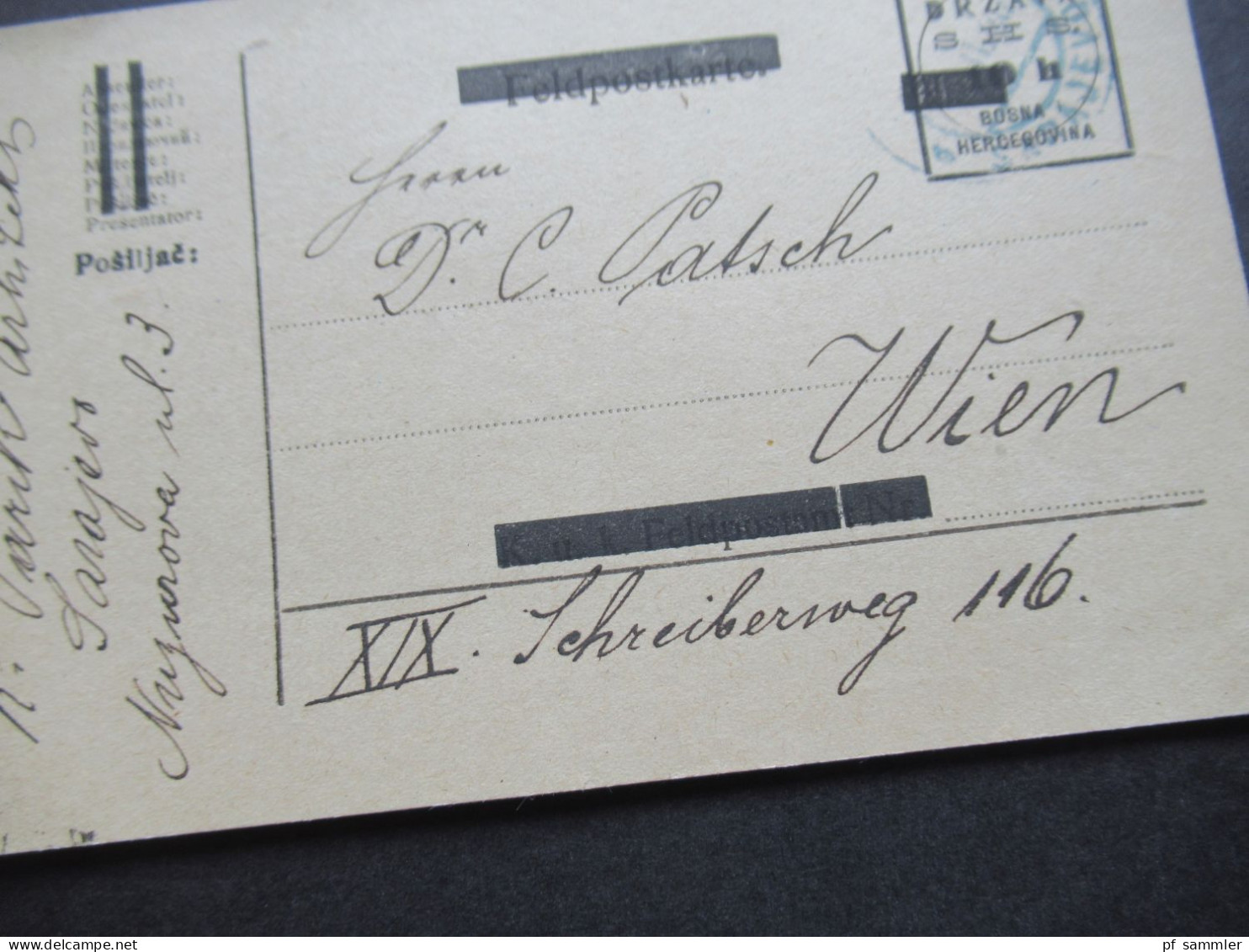 1920 Jugoslawien SHS Ganzsache Provisorium Des Staates DRZAVA Alte KuK Feldpostkarte Mit Überdruck! Nach Wien - Brieven En Documenten