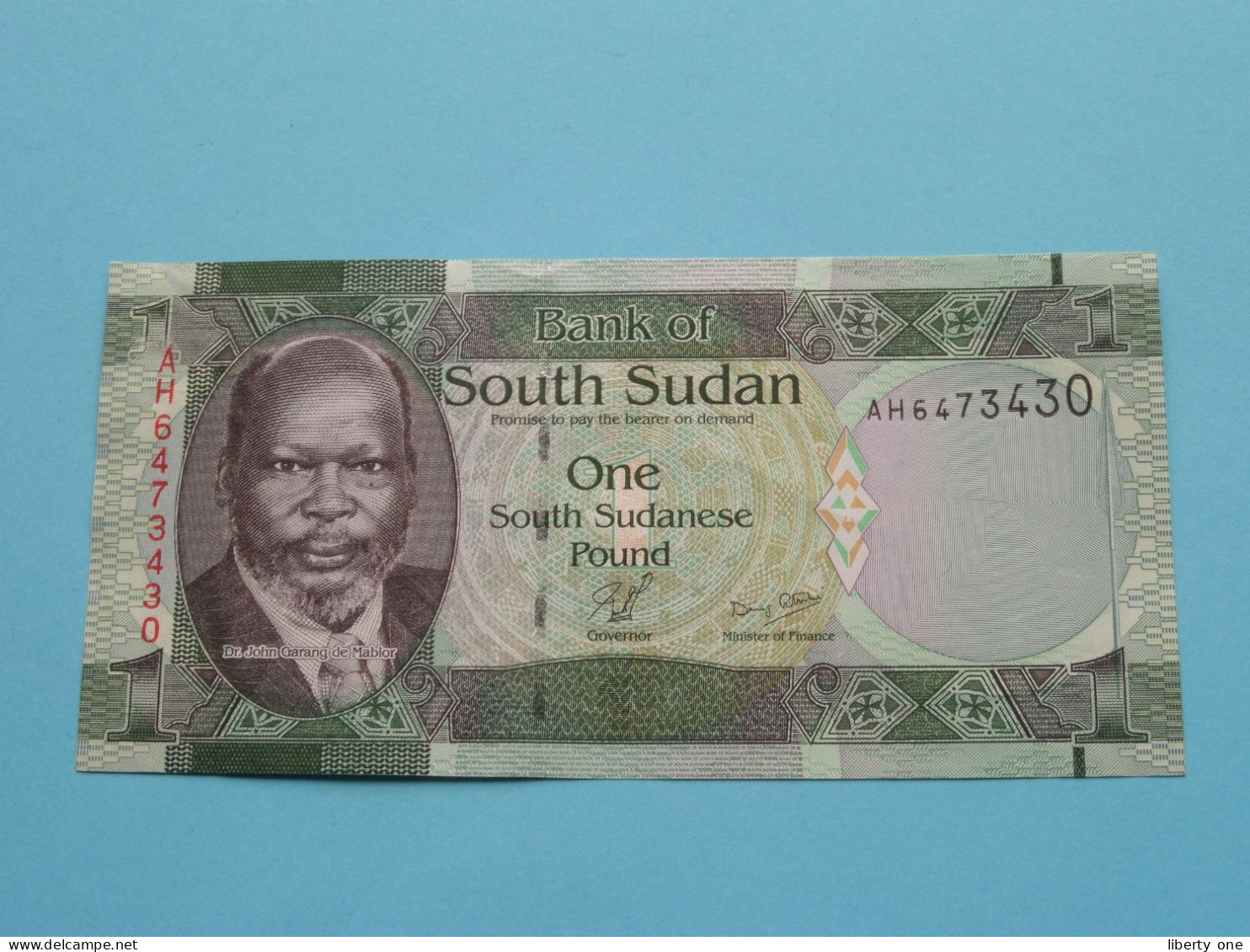 1 One Pound ( AH6473430 ) Bank Of SOUTH SUDAN ( For Grade, Please See Photo ) UNC ! - Soedan