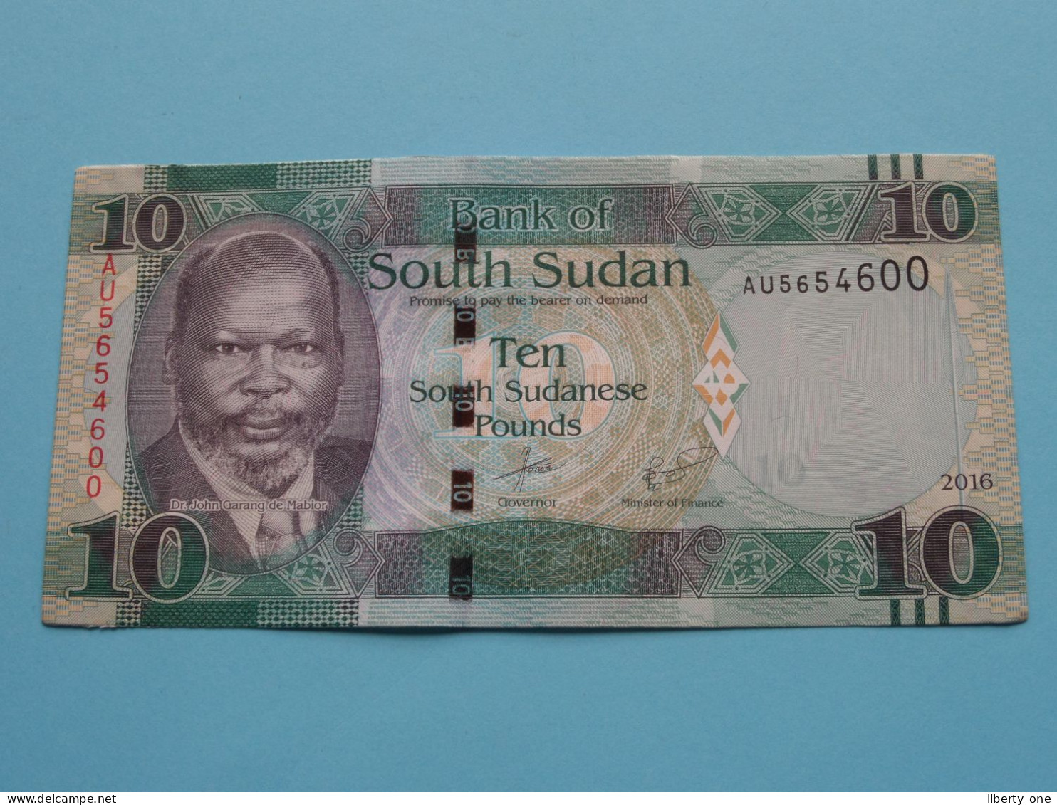 10 ( Ten ) Pound ( AU5654600 ) 2016 - Bank Of SOUTH SUDAN ( For Grade, Please See Photo ) UNC ! - Soudan