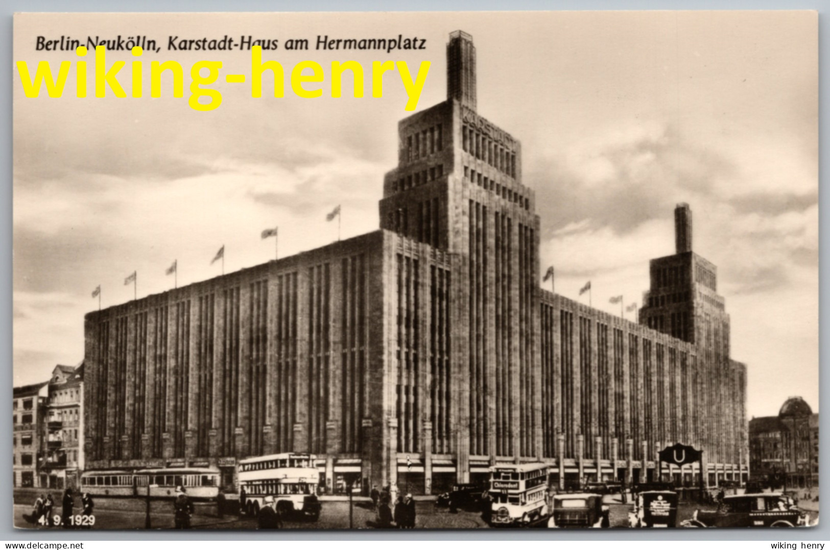 Berlin Neukölln - S/w Karstadt Haus Am Hermannplatz 1   Neudruck - Neukölln