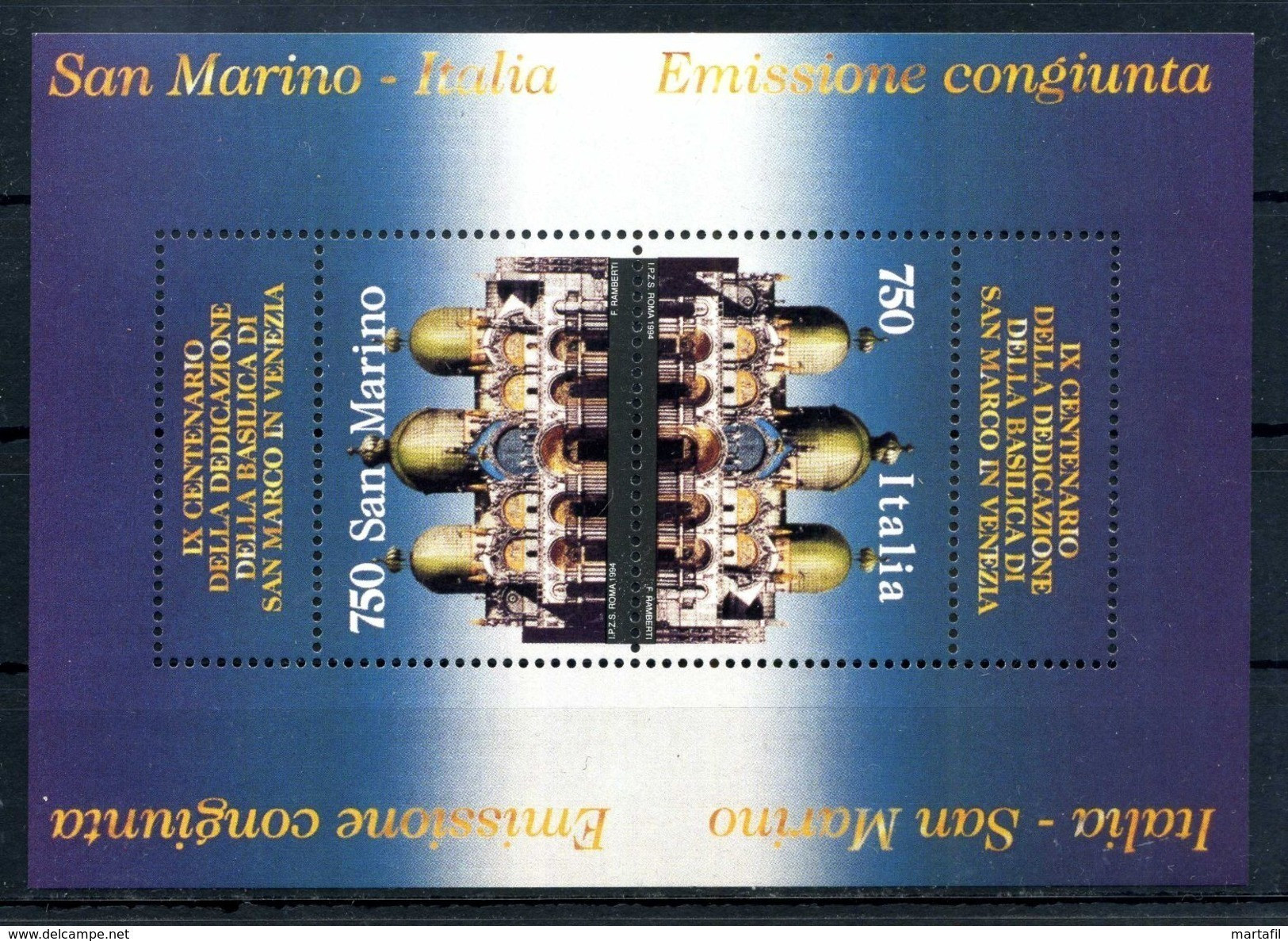 1994 SAN MARINO BF39 MNH ** - Blocchi & Foglietti