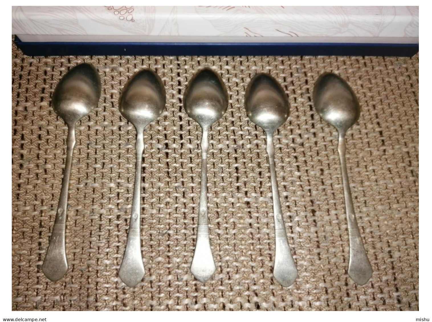 Set Of 5 Berndorf - Arthur Krupp Teaspoons, In Original Box Very Good Condition - Löffel