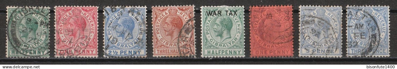 Gibraltar 1912 à 1932 : Timbres Yvert & Tellier : Lot De Timbres Anciens Entre Le N°63 Et Le N°90 Oblitérés à étudier... - Gibraltar