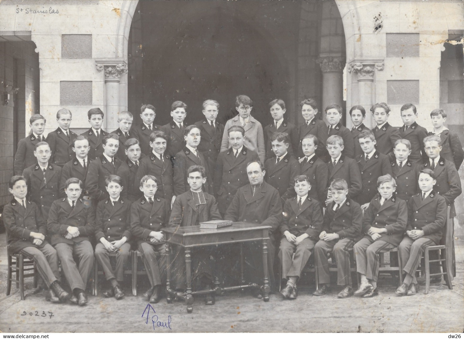 Photo De Groupe, Probablement Classe De Seconde A' - Ecole St Saint Stanislas Nantes 1930 Ou 1931 - Personen