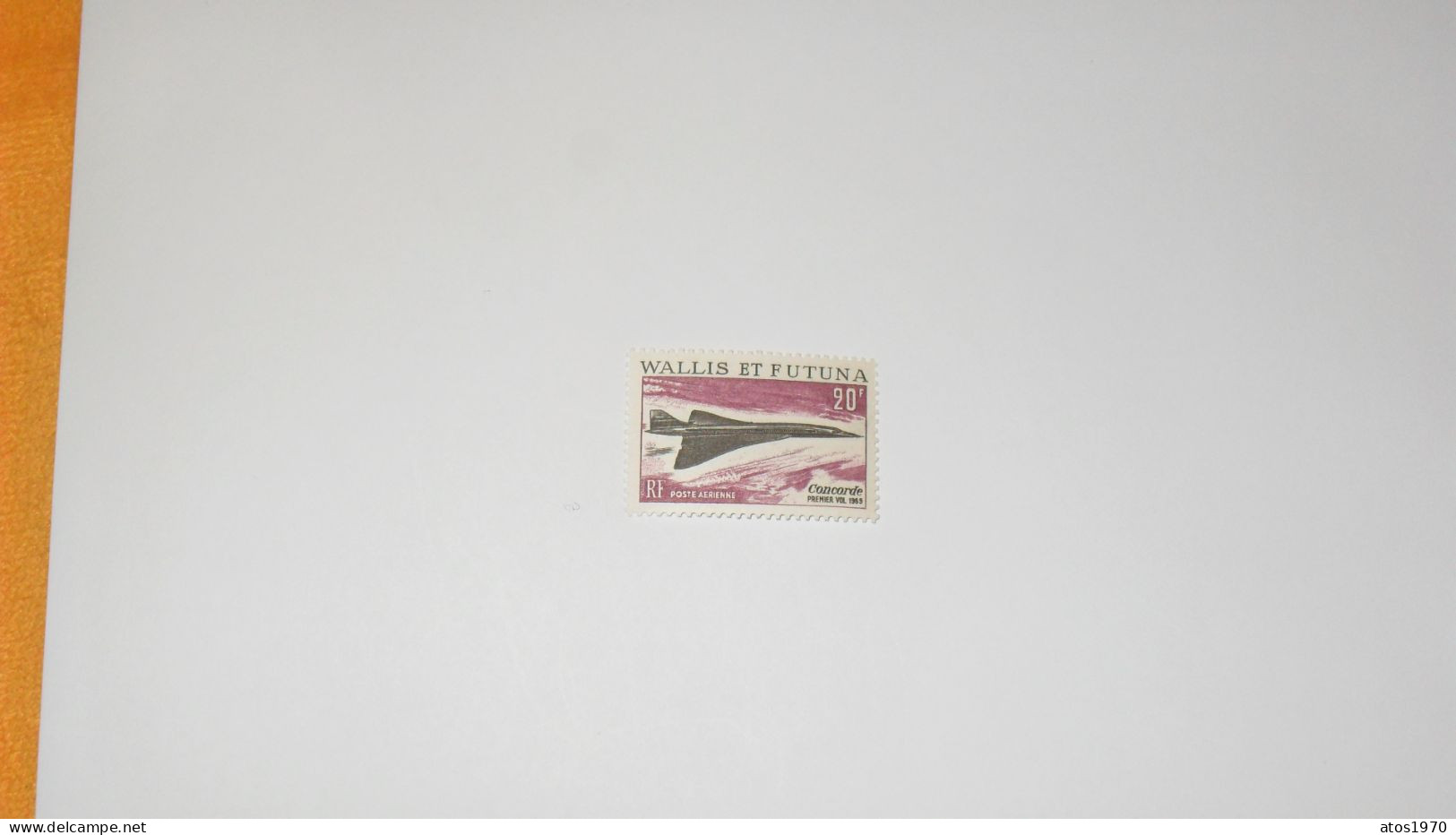TIMBRE ANCIEN NEUF CONCORDE PREMIER VOL 1969 20 F WALLIS ET FUTUNA.. - Unused Stamps