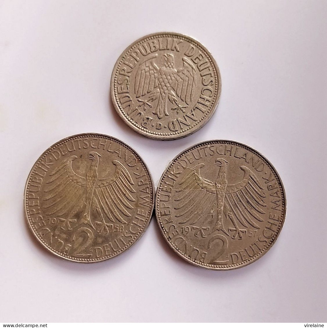 ALLEMAGNE LOT  3 Pièces  DEUTSCHE MARK 1950 1957 1958   (B09 06) - 2 Mark