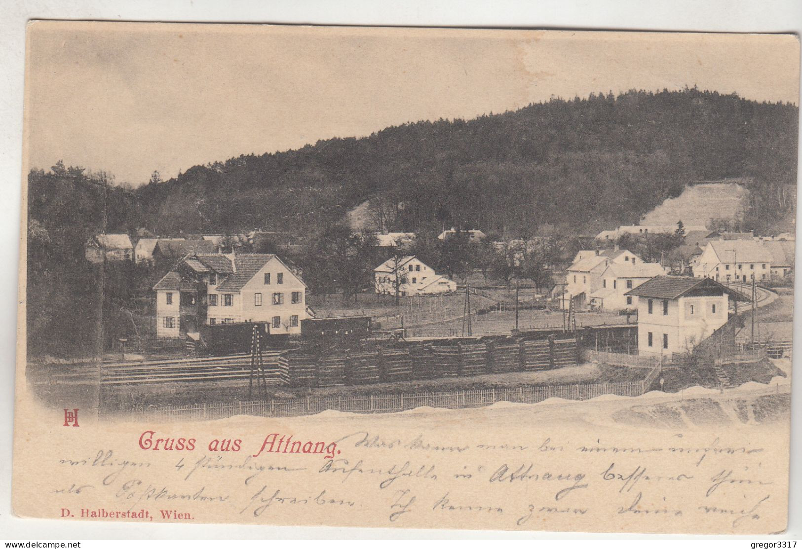 C9516) GRUSS Aus ATTNANG - Zug Waggon - Häuser - Super Seltene Details ALT 1899  !! - Attnang-Pucheim