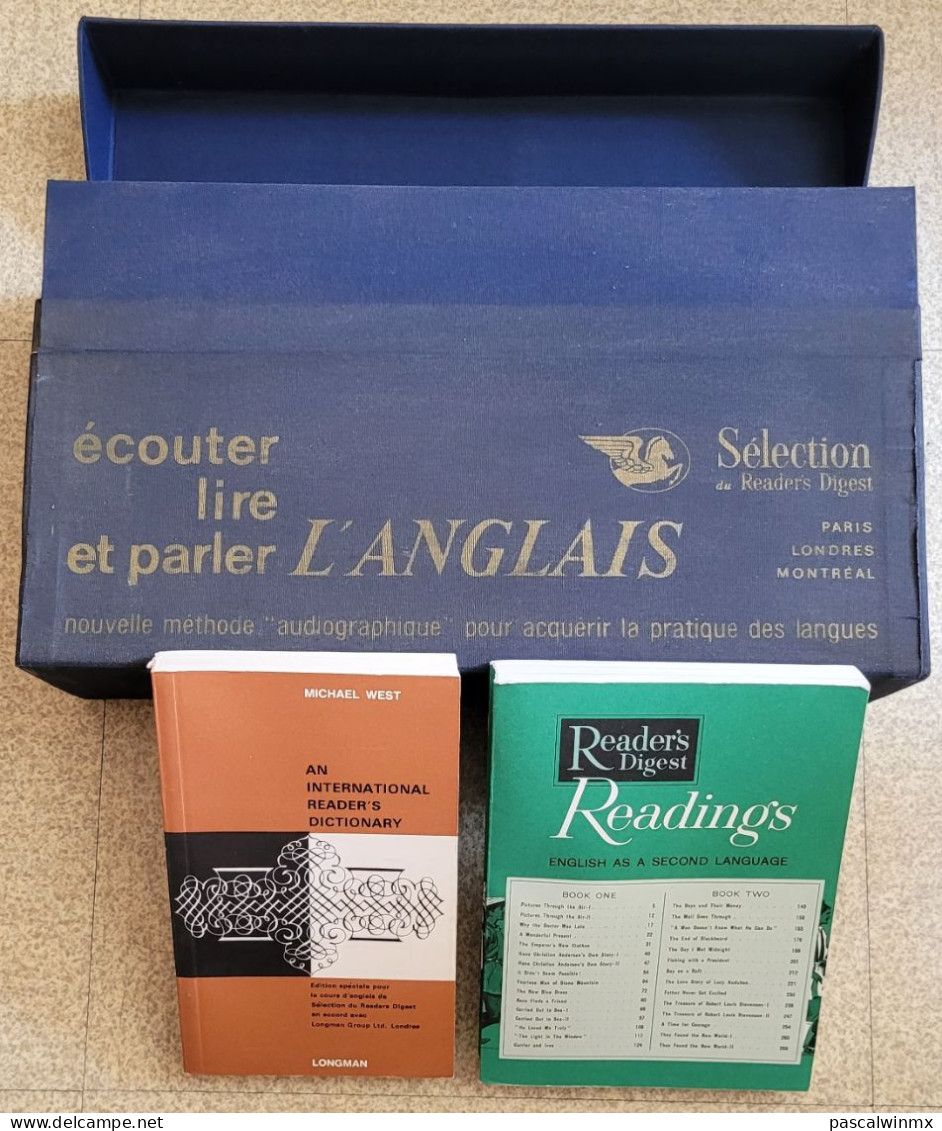 Méthode D'Apprentissage ANGLAIS - Vinyl 33 Tours  (Disques + Dictionnaire + Livre) - Inglés/Gramática