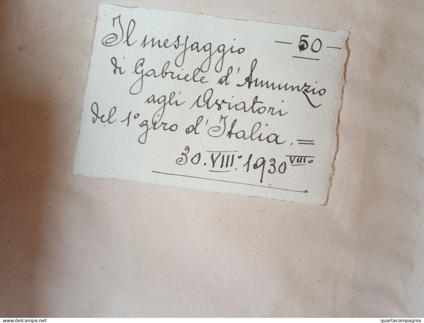 BALBO D ANNUNZIO FASCISMO POPOLO ITALIA QUOTIDIANO PRIMO GIRO AEREO 1930 ARDITI LEGIONARI - Italien