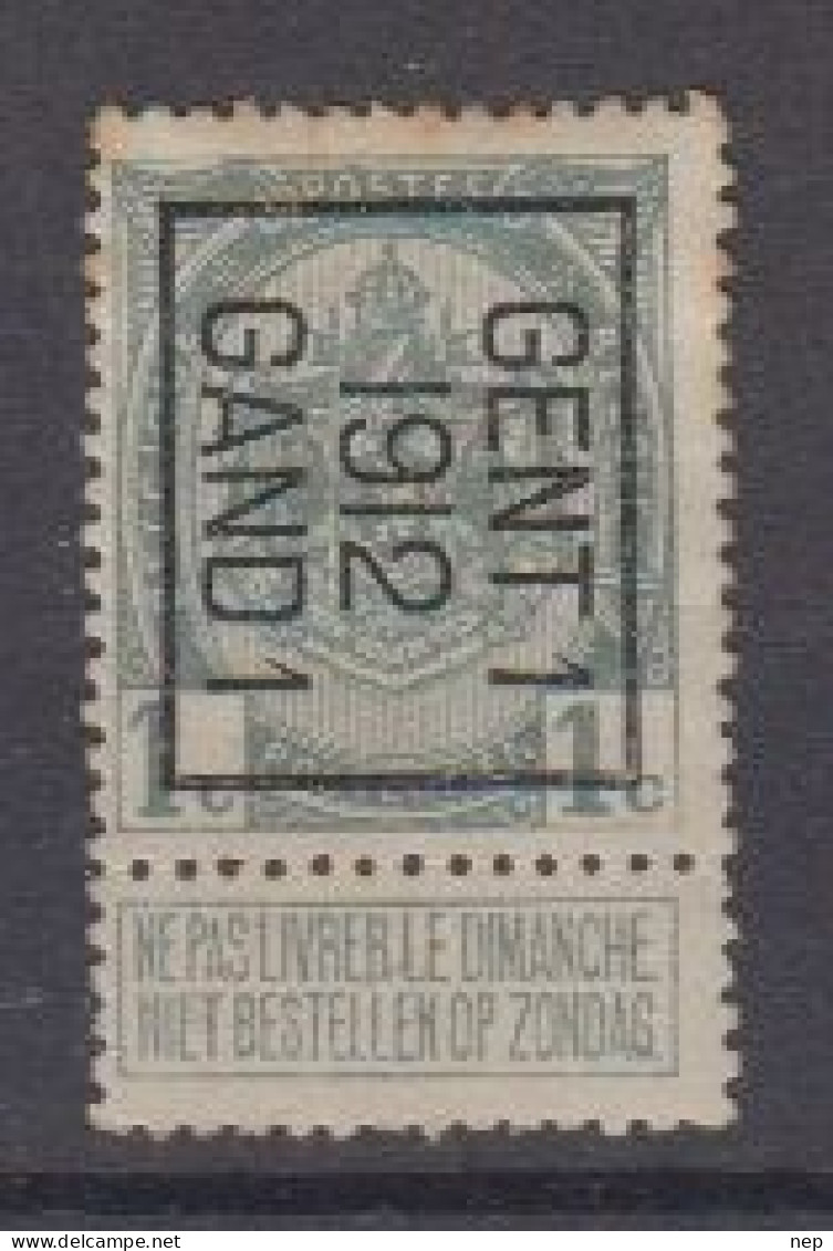 BELGIË - PREO - Nr 22 B - GENT "12" GAND - (*) - Typos 1906-12 (Armoiries)