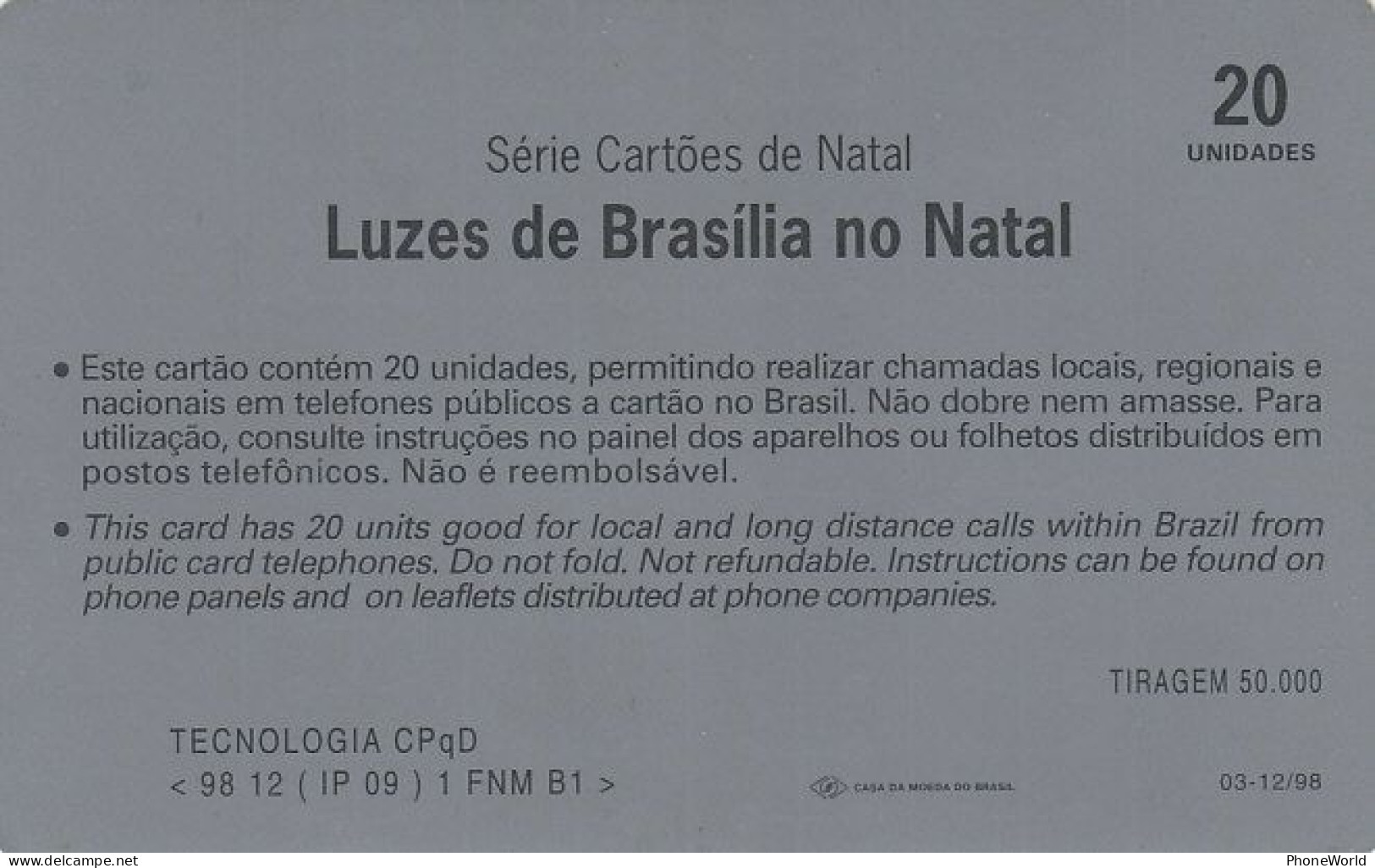 Telebrasilia, Feliz Natal 1998 - Brasilien