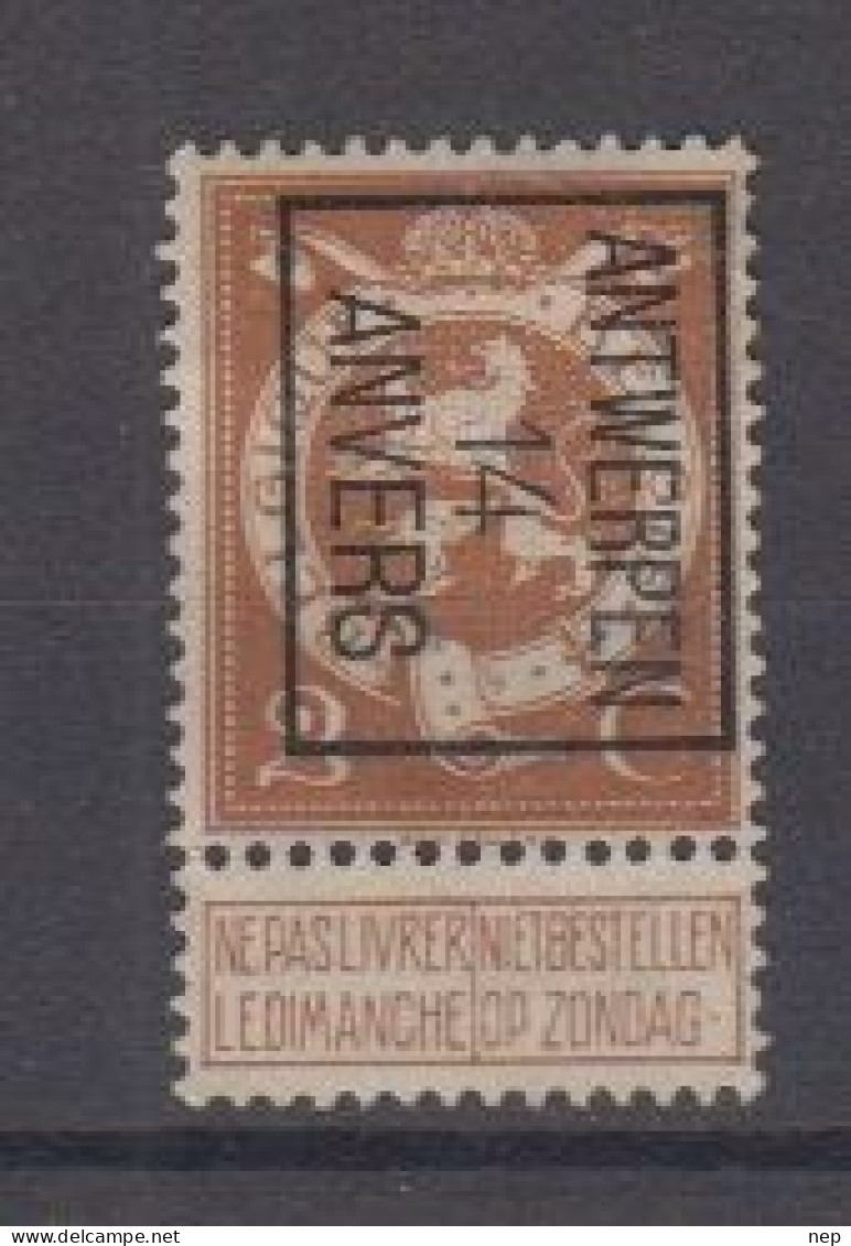 BELGIË - PREO - Nr 49 B  - ANTWERPEN "14" ANVERS - (*) - Typografisch 1912-14 (Cijfer-leeuw)