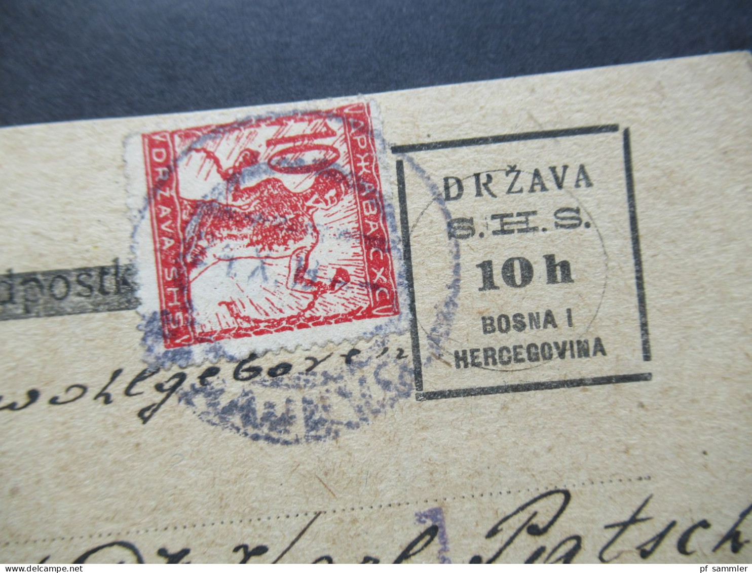 1919 Jugoslawien SHS Ganzsache Provisorium Des Staates DRZAVA Mit Zusatzfrankatur Und Zensurstempel! Alte KuK Feldpost - Interi Postali