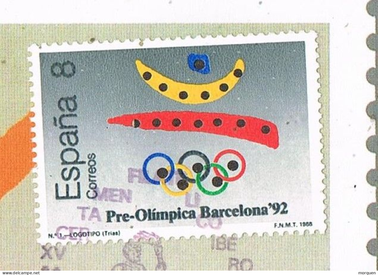 50419. Tarjeta Maxima BARCELONA 1991. Pre Olimpica. Perfin, Perforado Comercial, Firmenlung - Tarjetas Máxima