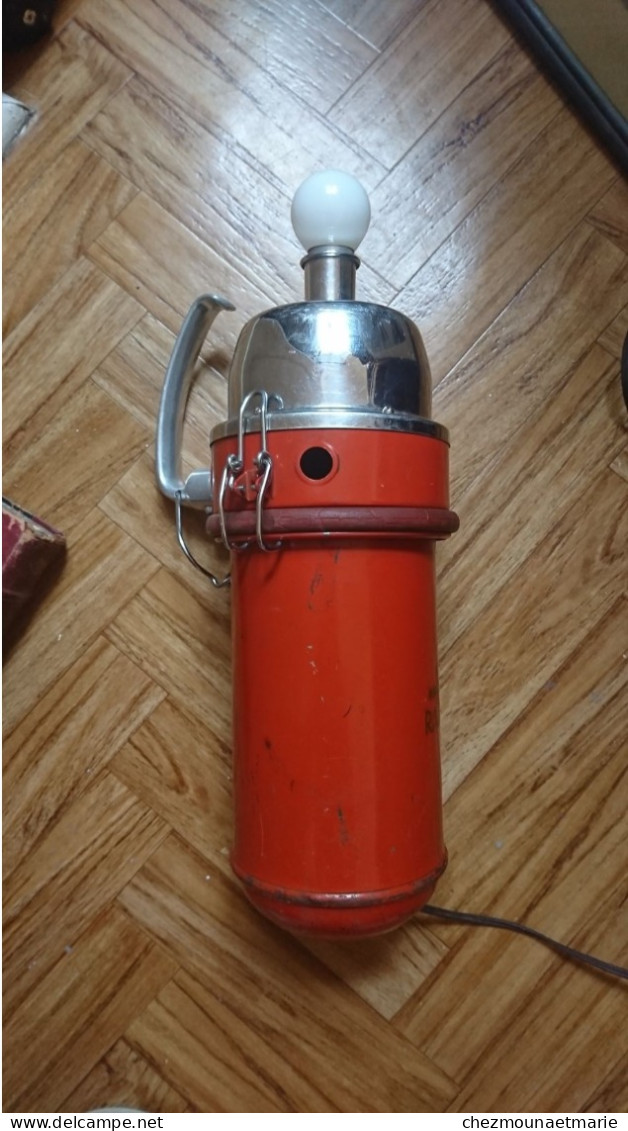 1953 VINTAGE LAMPE ASPIRATEUR MODIFIE SIEMENS RAPID HAUTEUR AVEC AMPOULE 43 CM