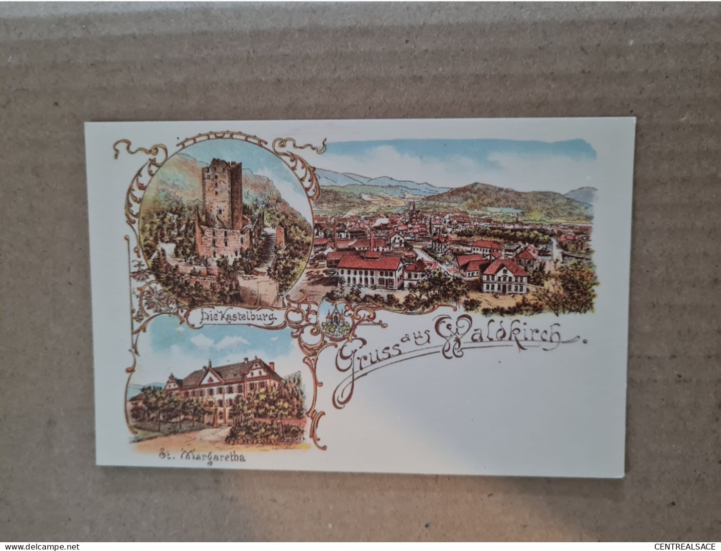 Carte WALDKIRCH REPRO GRUSSS 1882 1982 - Waldkirch