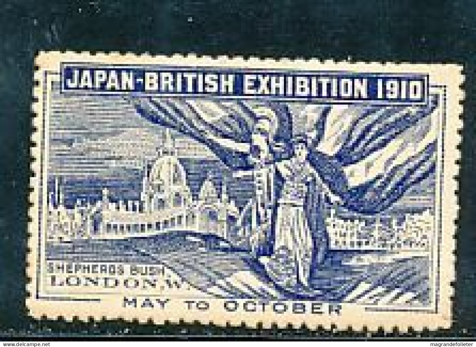 TIMBRE STAMP ZEGEL GRANDE BRETAGNE RARE VIGNETTE JAPAN-BRITISH EXIBITION LONDON 1910 - Universal Mail Stamps