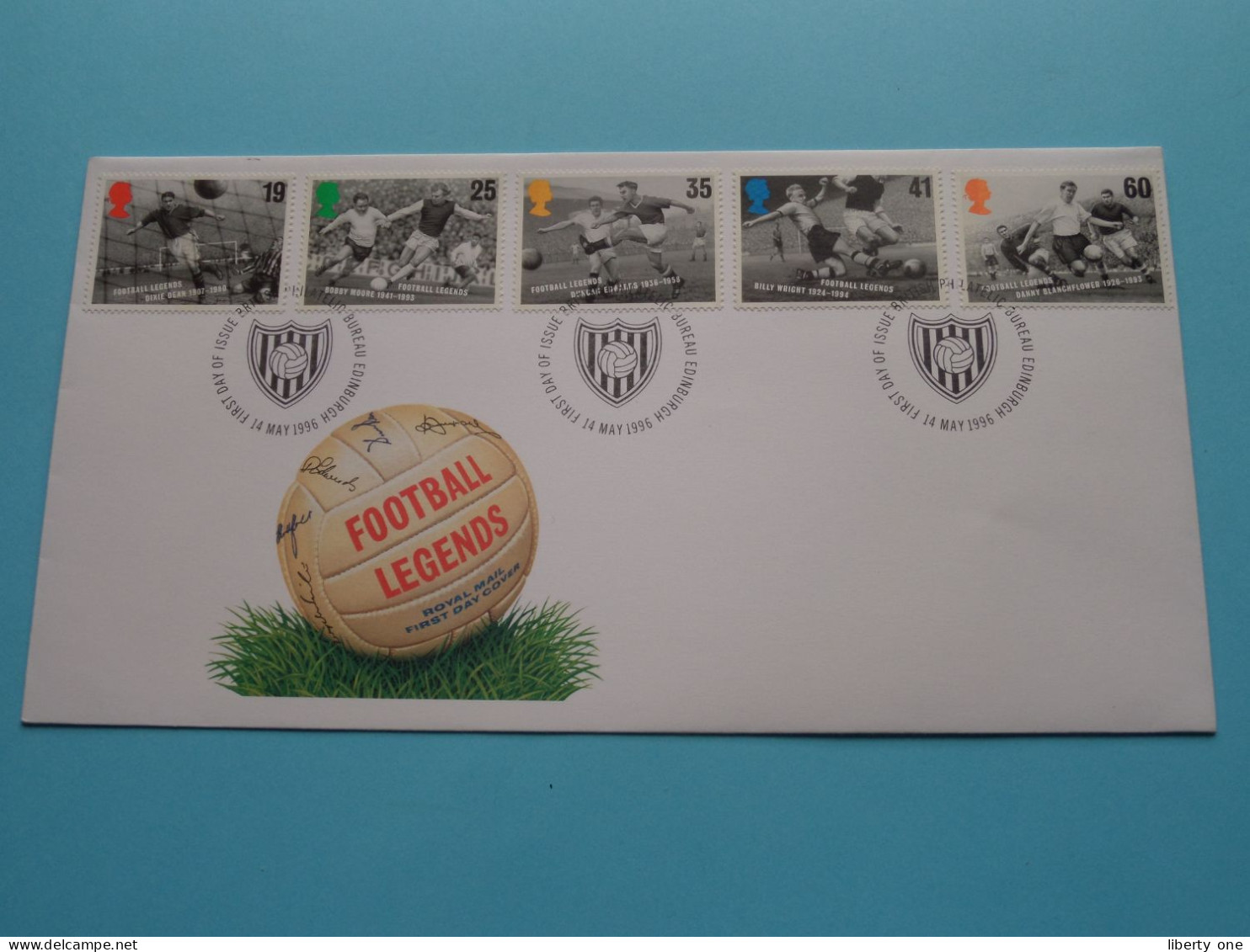 FOOTBALL LEGENDS > Royal Mail > FDC > 14 May 1996 ( Zie/voir Scans ) Stamps > British Philatelic Bureau Edinburgh ! - Other & Unclassified