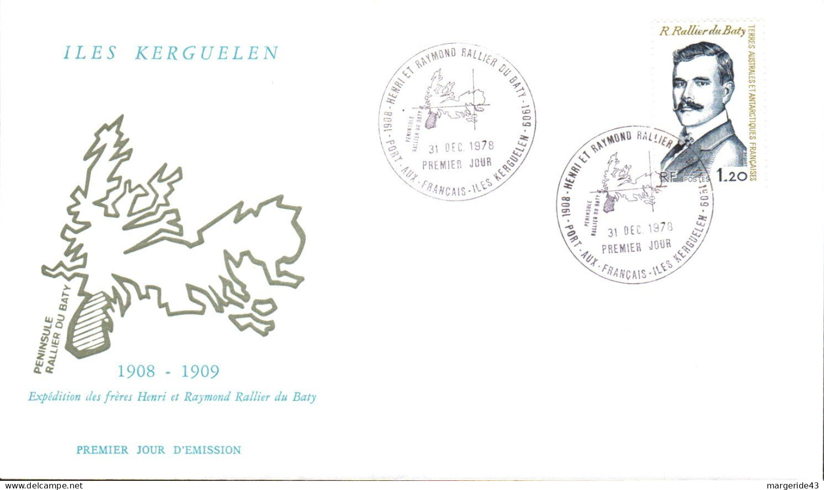 TAAF FDC 1983 RALLIER DU BATY - FDC