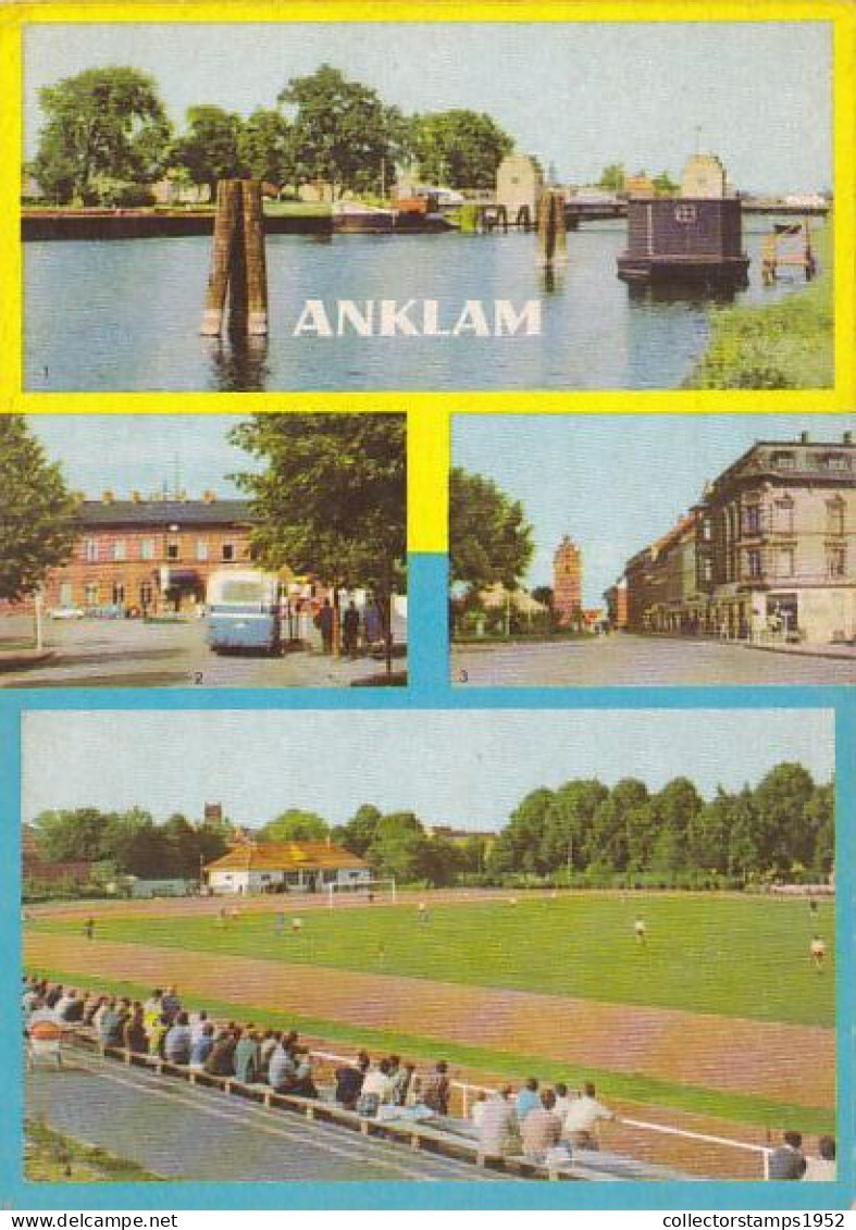 ANKLAM STREET VIEWS, LAKE, SOCCER GAME, BUSS, CAR, PEOPLE, DIFFERENT VIEWS - Anklam