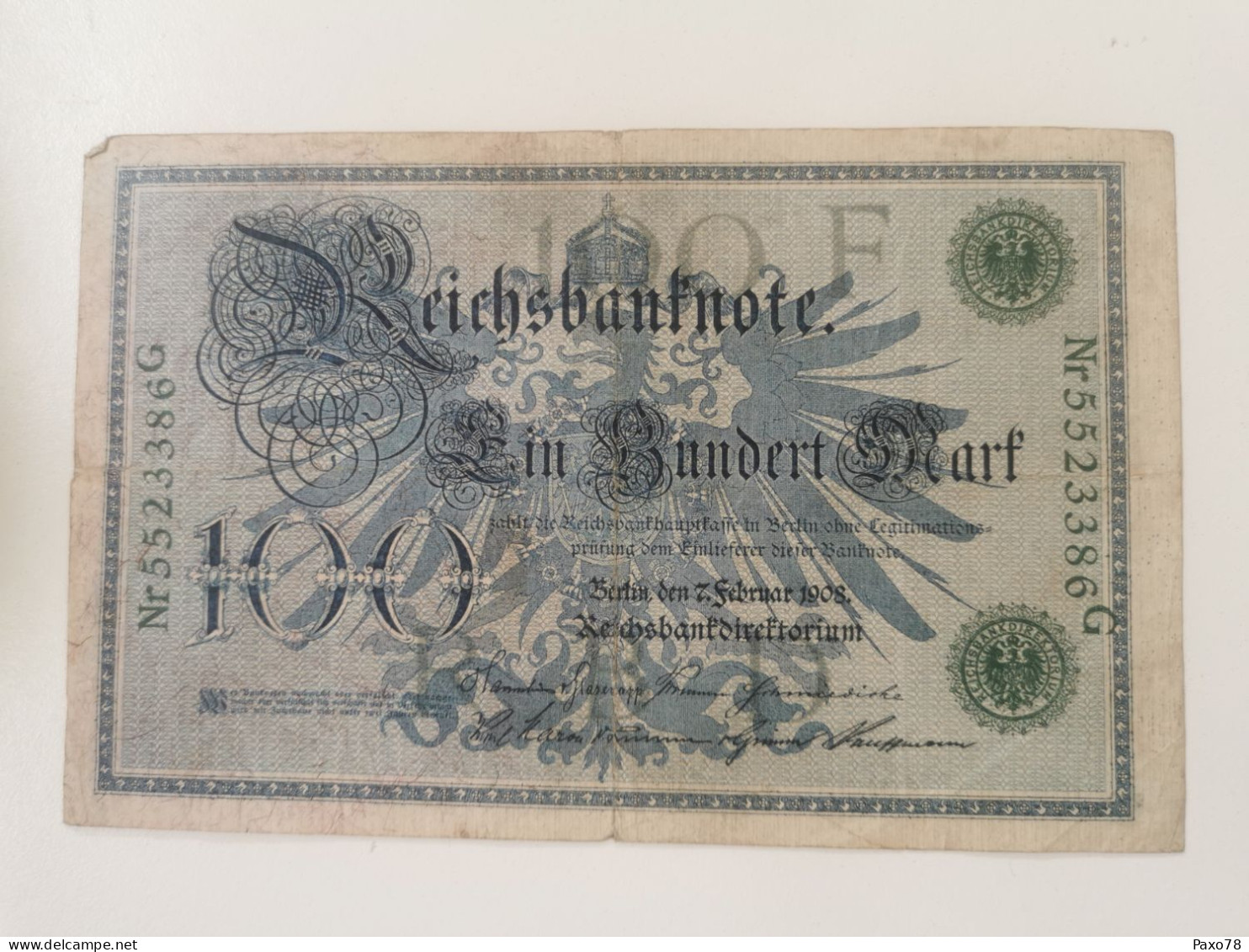 Allemagne, 100 Mark 1908 - 100 Mark