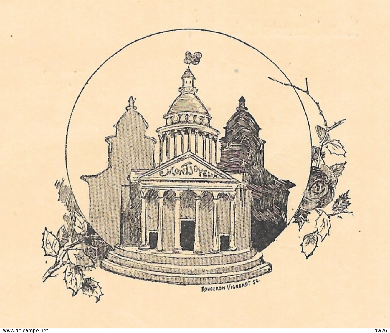 Essai poétique E.C.: Le Panthéon de Montjoyeux, avec 9 illustrations de Rougeron Vignerot Sc - Imp. Crété Corbeil 1889