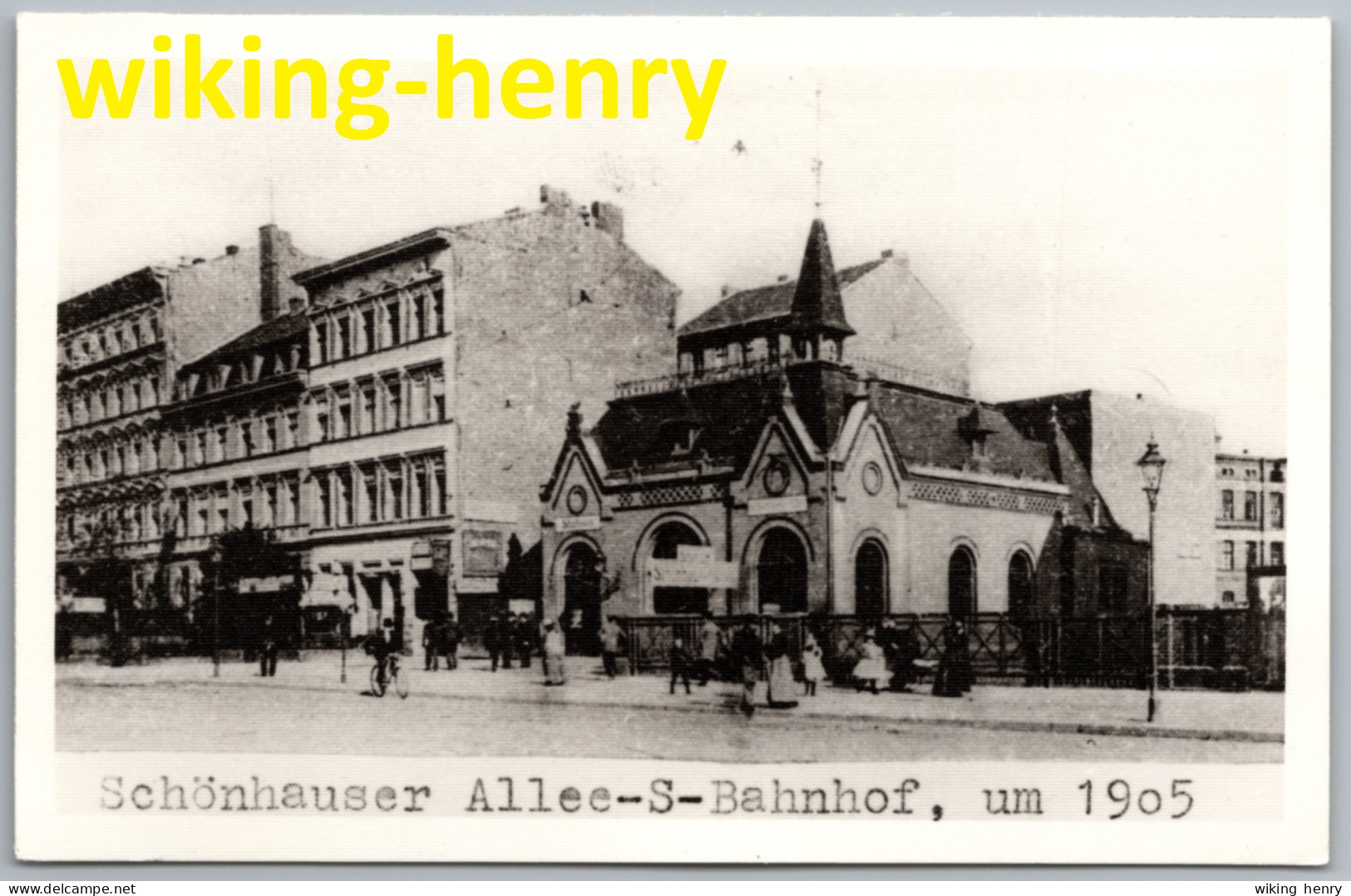 Berlin Prenzlauer Berg - S/w Schönhauser Allee S-Bahnhof Um 1905 - Neudruck Fotokarte - Prenzlauer Berg