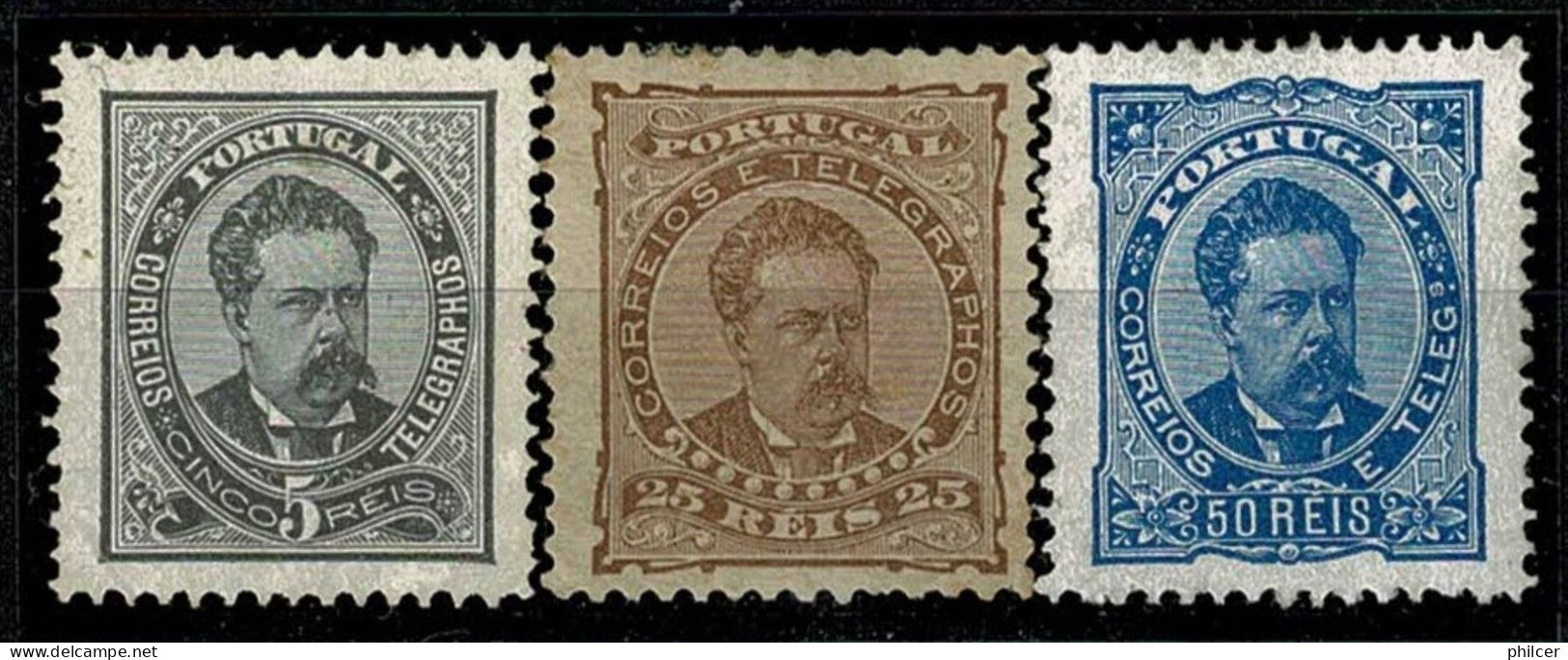 Portugal, 1882/3, # 56/8 Dent. 12 3/4, MNG And MH - Ungebraucht