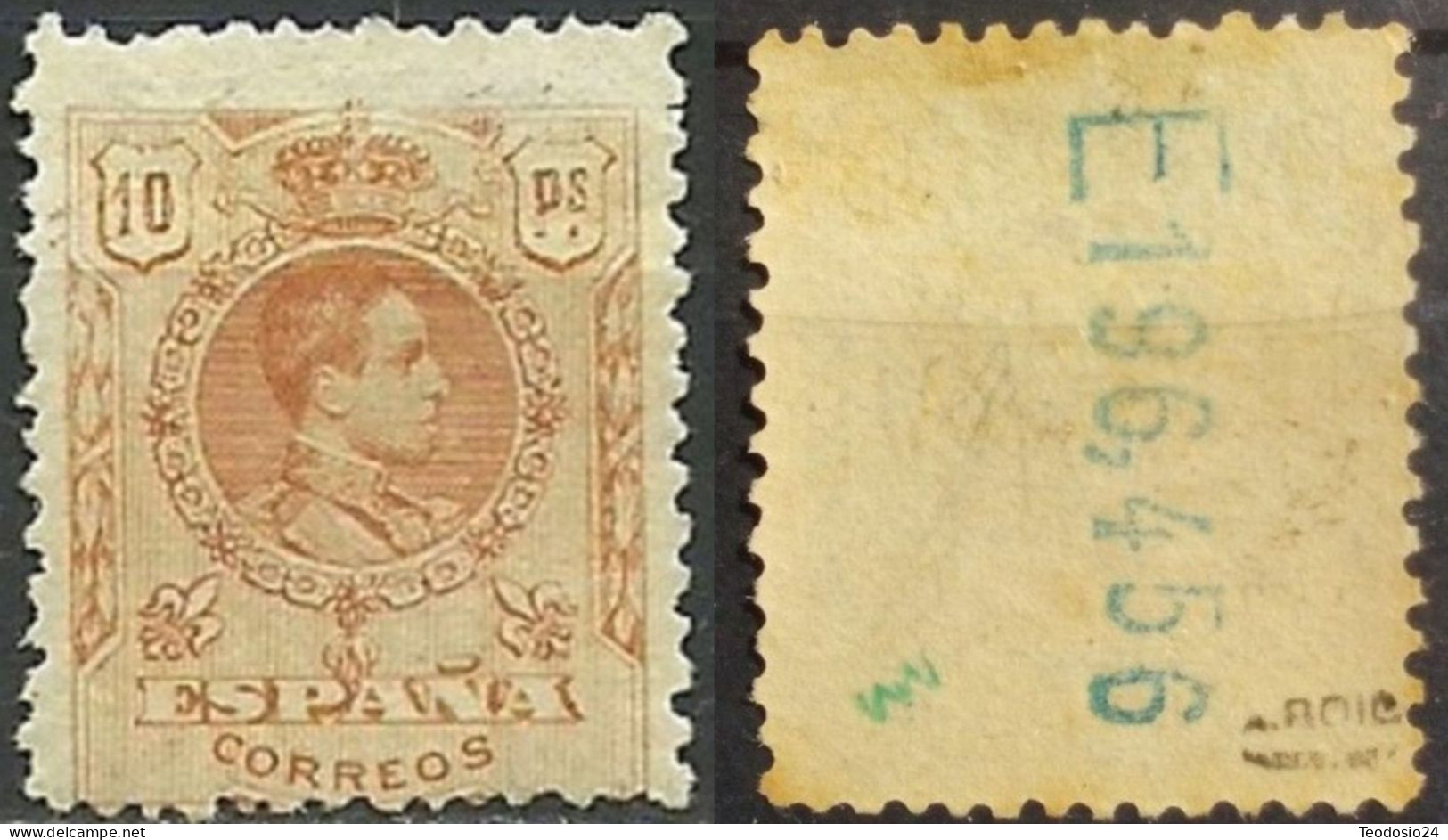 ESPAÑA 1909 ALFONSO XIII TIPO MEDALLON EDIFIL 280 * - Nuevos