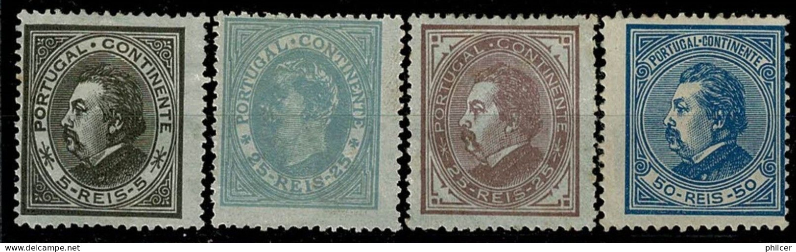 Portugal, 1880/1, # 52/5, MNG - Ungebraucht