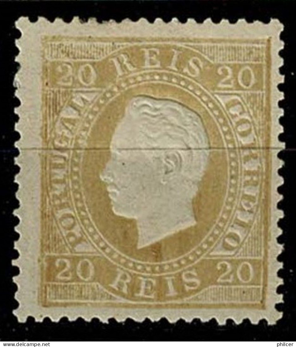 Portugal, 1870/6, # 39d Dent. 13 1/2, Tipo I, Papel Liso, MH - Neufs