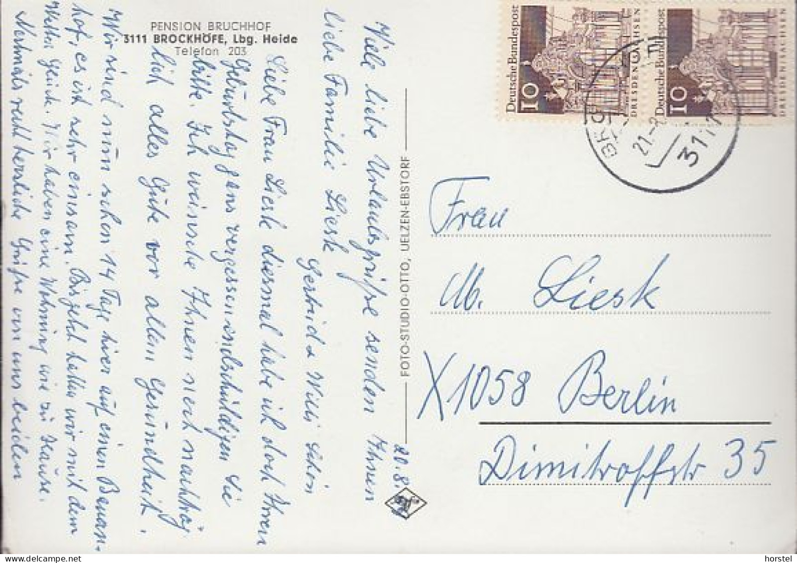 D-29565 Wriedel - Brockhöfe - Pension Bruchhof - 2x Nice Stamps - Uelzen