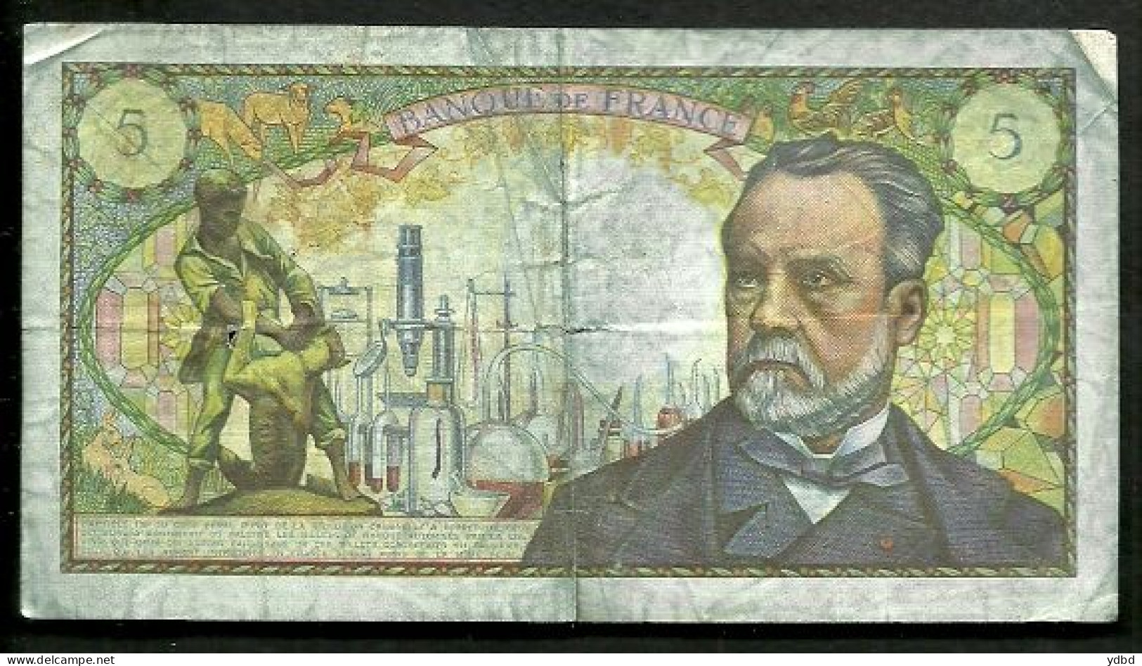 FRANCE = UN BILLET DE 5 FRANCS PASTEUR DE 1968 - 5 F 1966-1970 ''Pasteur''