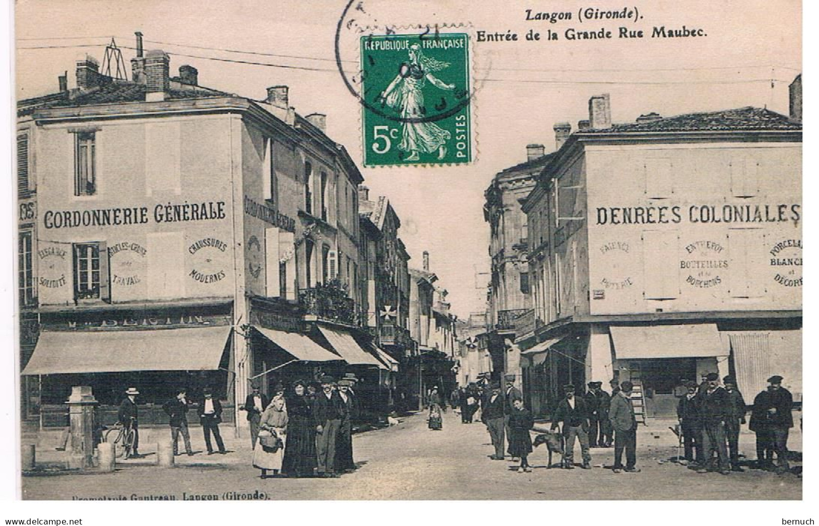 CPA COMMERCES RUE MAUBEC Langon - Magasins