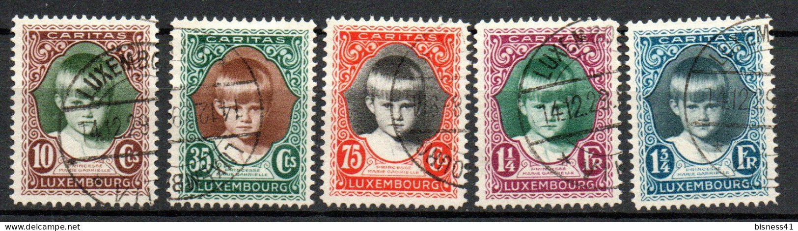 Col33 Luxembourg 1929 N° 214 à 218 Oblitéré  Cote : 30,00 € - Gebraucht