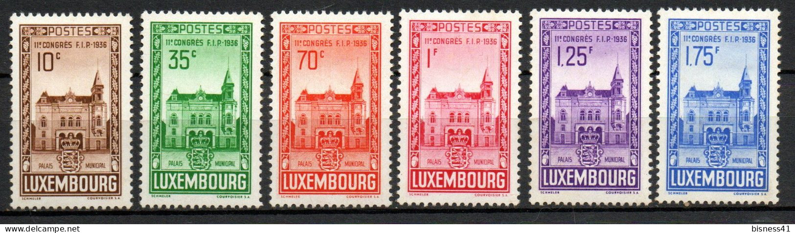 Col33 Luxembourg 1936 N° 282 à 287 Neuf X MH  Cote : 8,50 € - Oblitérés