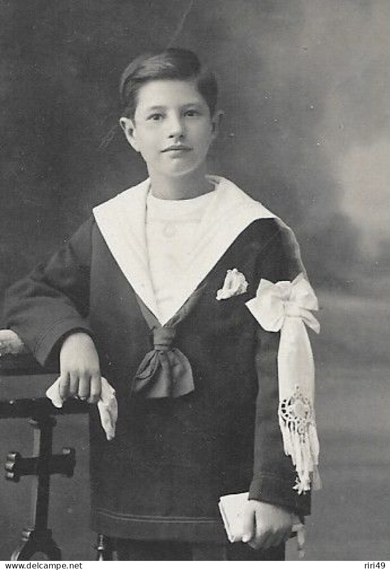 Cpa  Algérie, Alger Carte Photo En 1924, Photographe Menard Et Bury,  Enfant Au Dos  Noté "Maxime Salom" Voir Scannes - Children