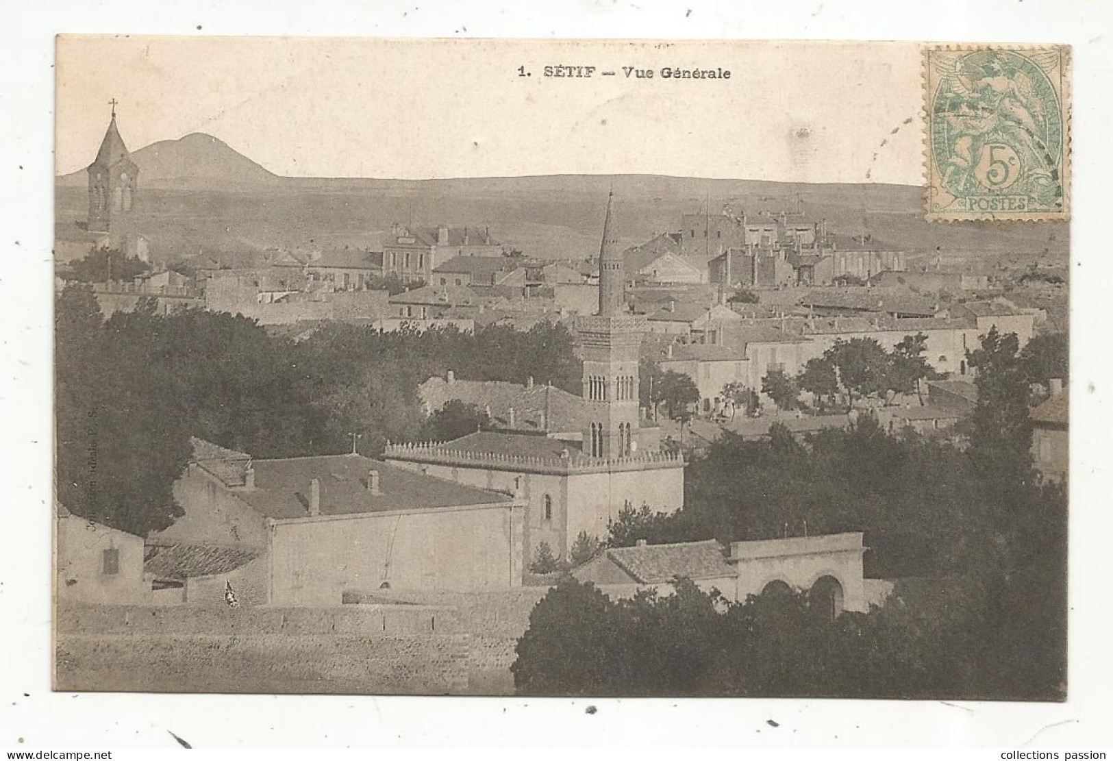 Cp, ALGERIE, GUELMA, CONSTANTINE, Timbres Taxe, 1904, Affranchissement Insuffisant, 3 Scans, SETIF, Vue Générale - Portomarken