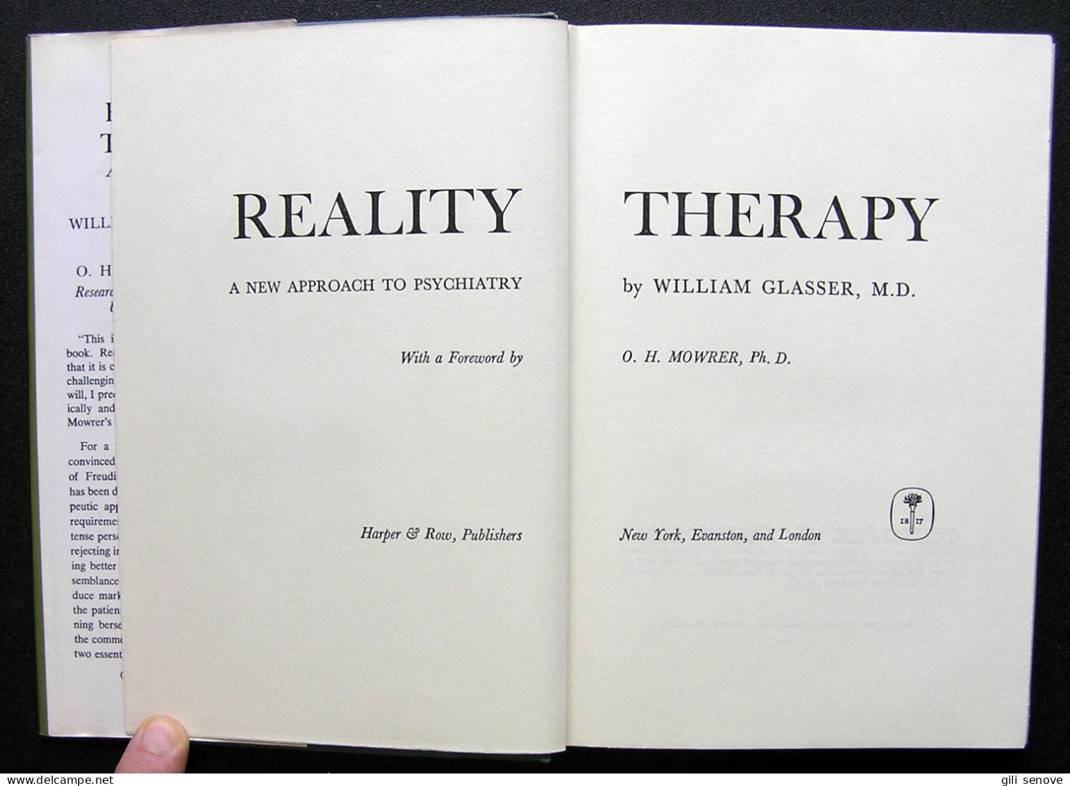 Reality Therapy: A New Approach To Psychiatry Glasser, W. 1965 - Psicología