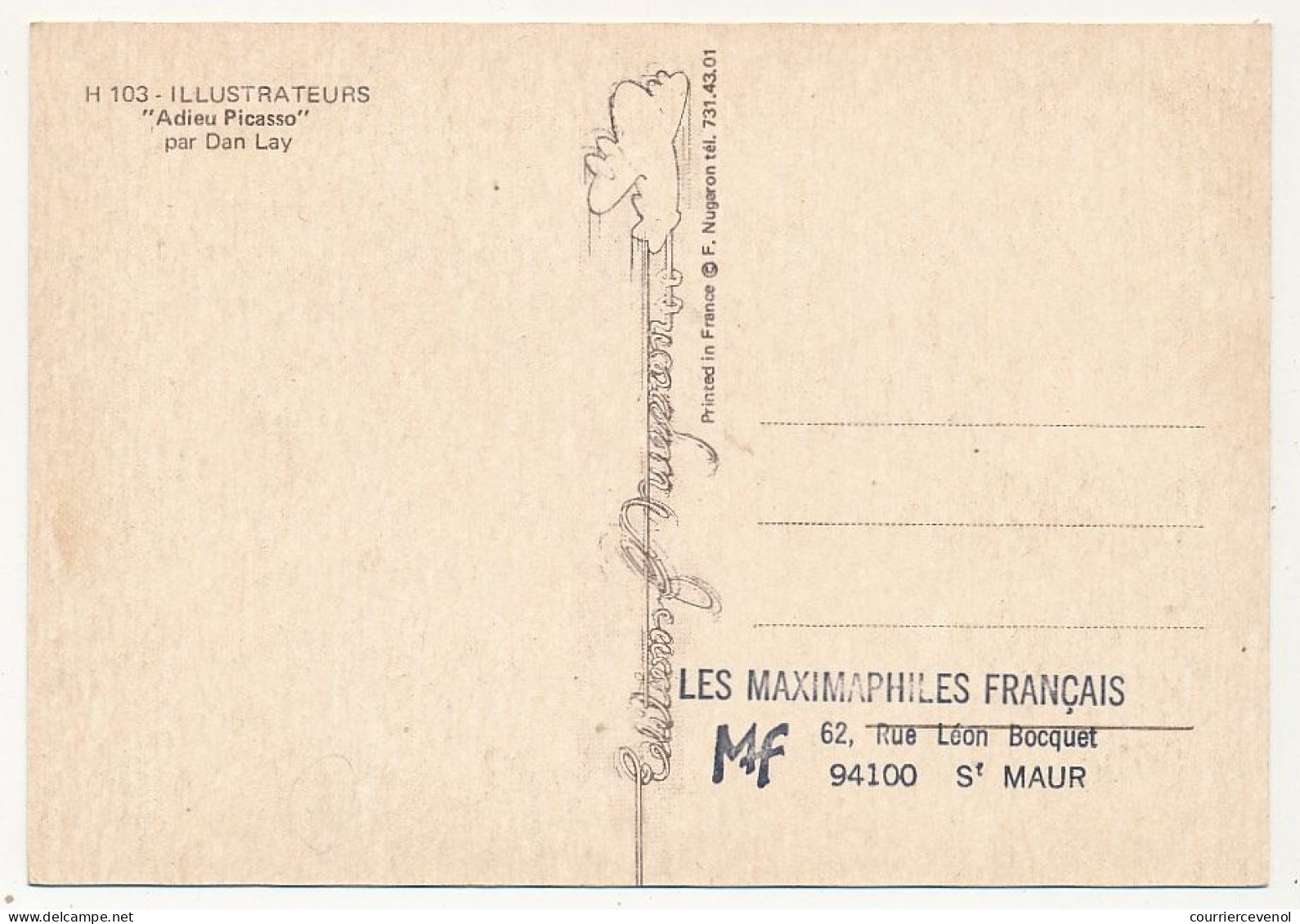 FRANCE - Carte Maximum - 2,00 Pen Club - PARIS - 19/9/1981 - 1980-1989