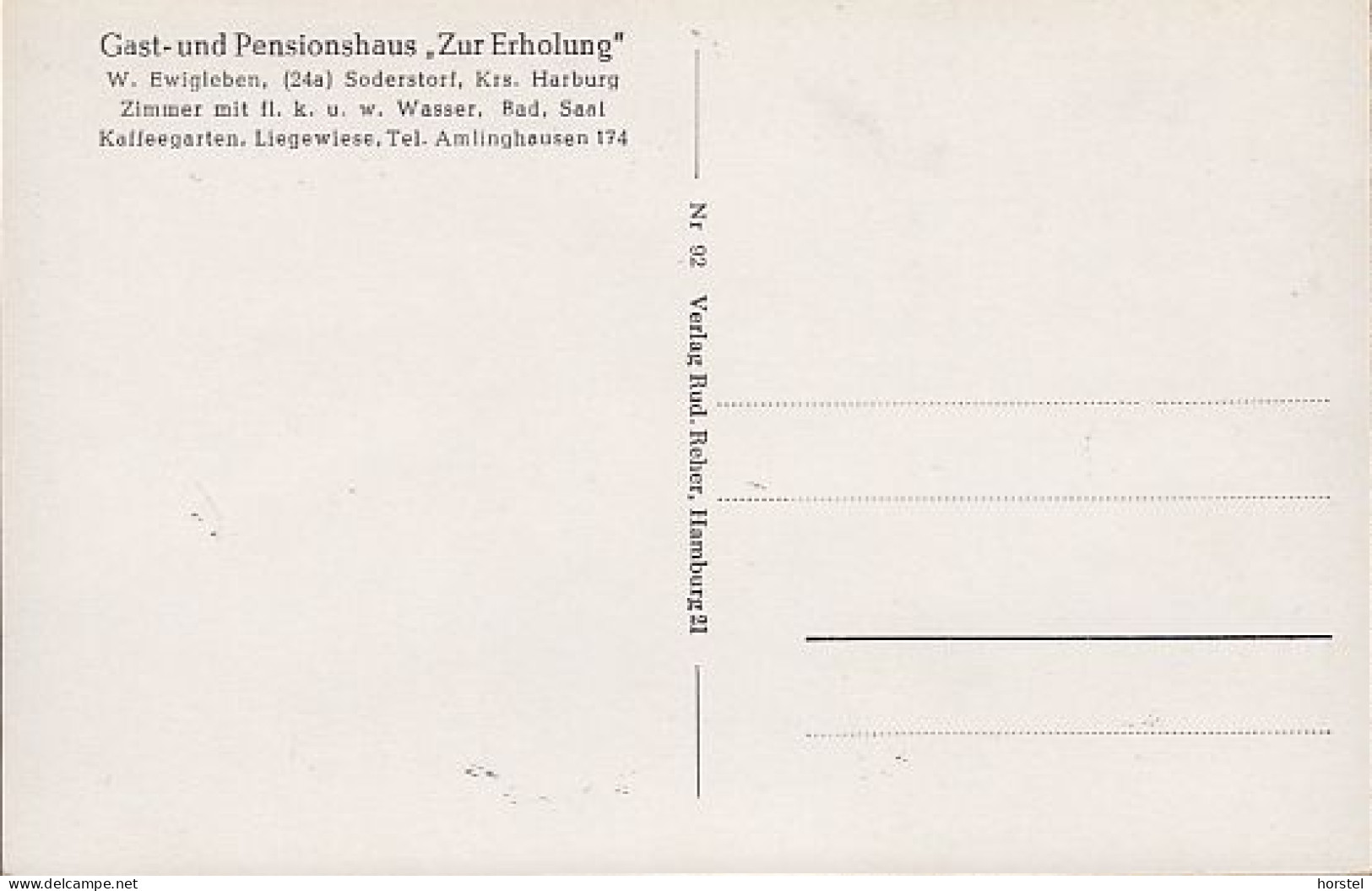 D-21388 Soderstorf - Kreis Harburg - Gast- Und Pensionshaus "Zur Erholung" - Buchholz