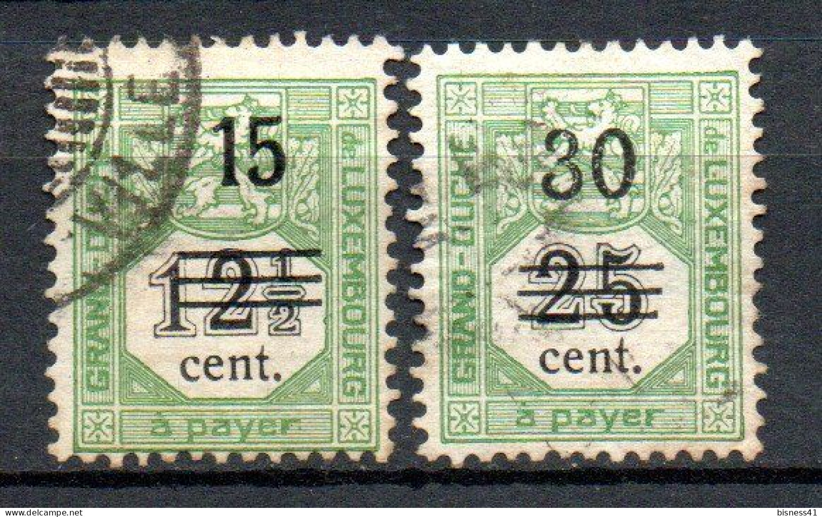 Col33 Luxembourg 1920 Taxe N° 8 & 9 Oblitéré  Cote : 20,00 € - Taxes