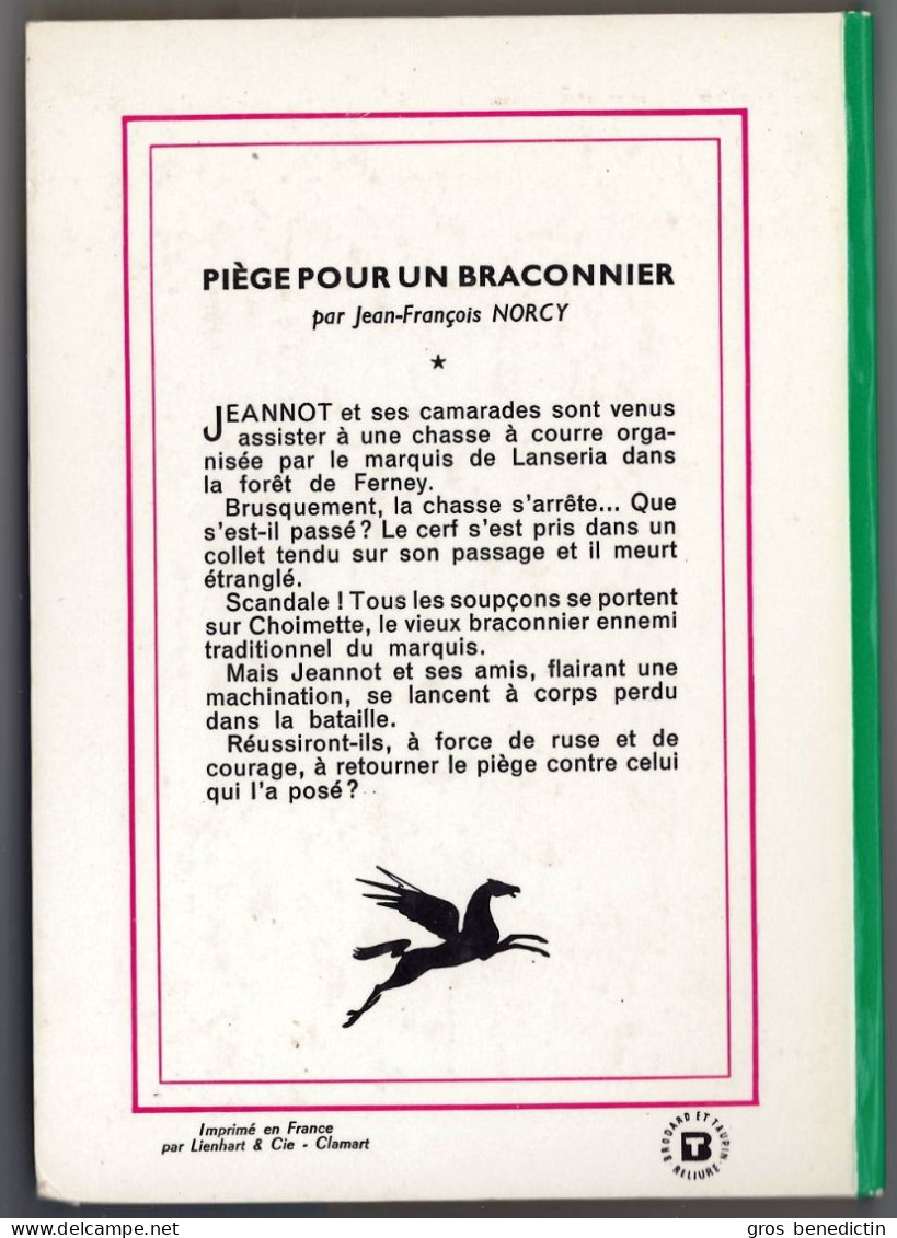 Hachette - Bibliothèque Verte N°314 - Jean François Norcy - "Piège Pour Un Braconnier" - 1966 - Bibliotheque Verte