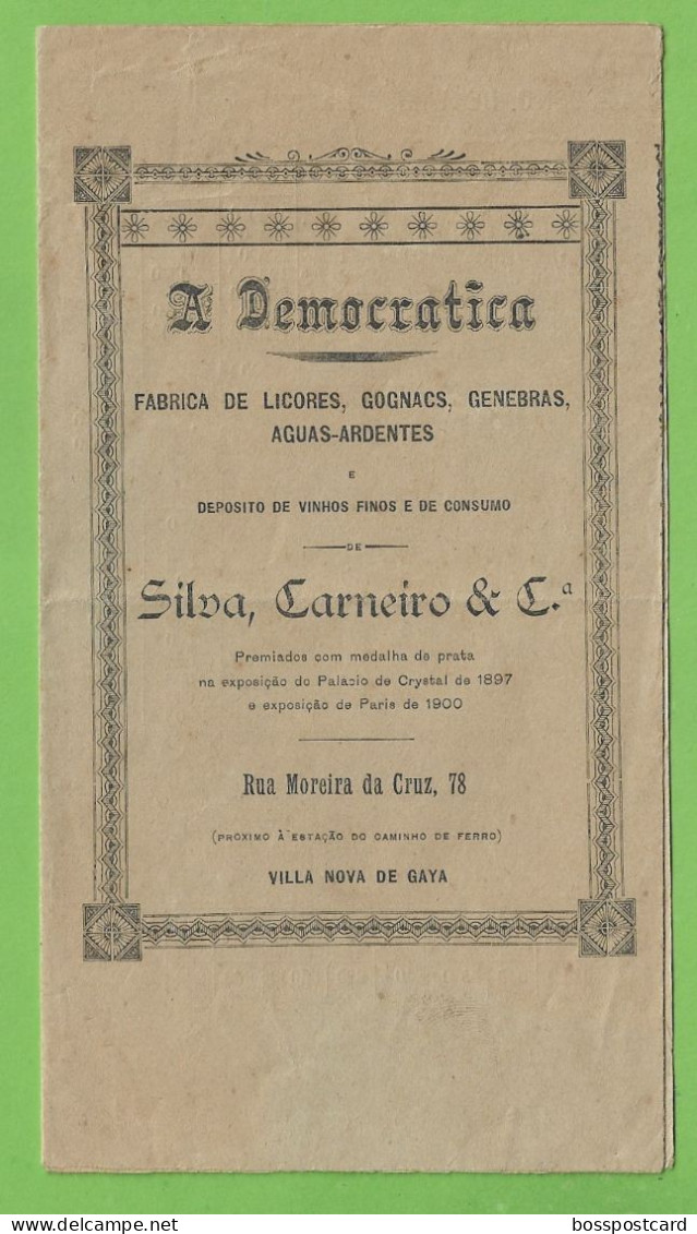 Gaia - Porto - "A Democratica" - Preçario - Vinhos - Wine - Vin - Portugal - Portugal