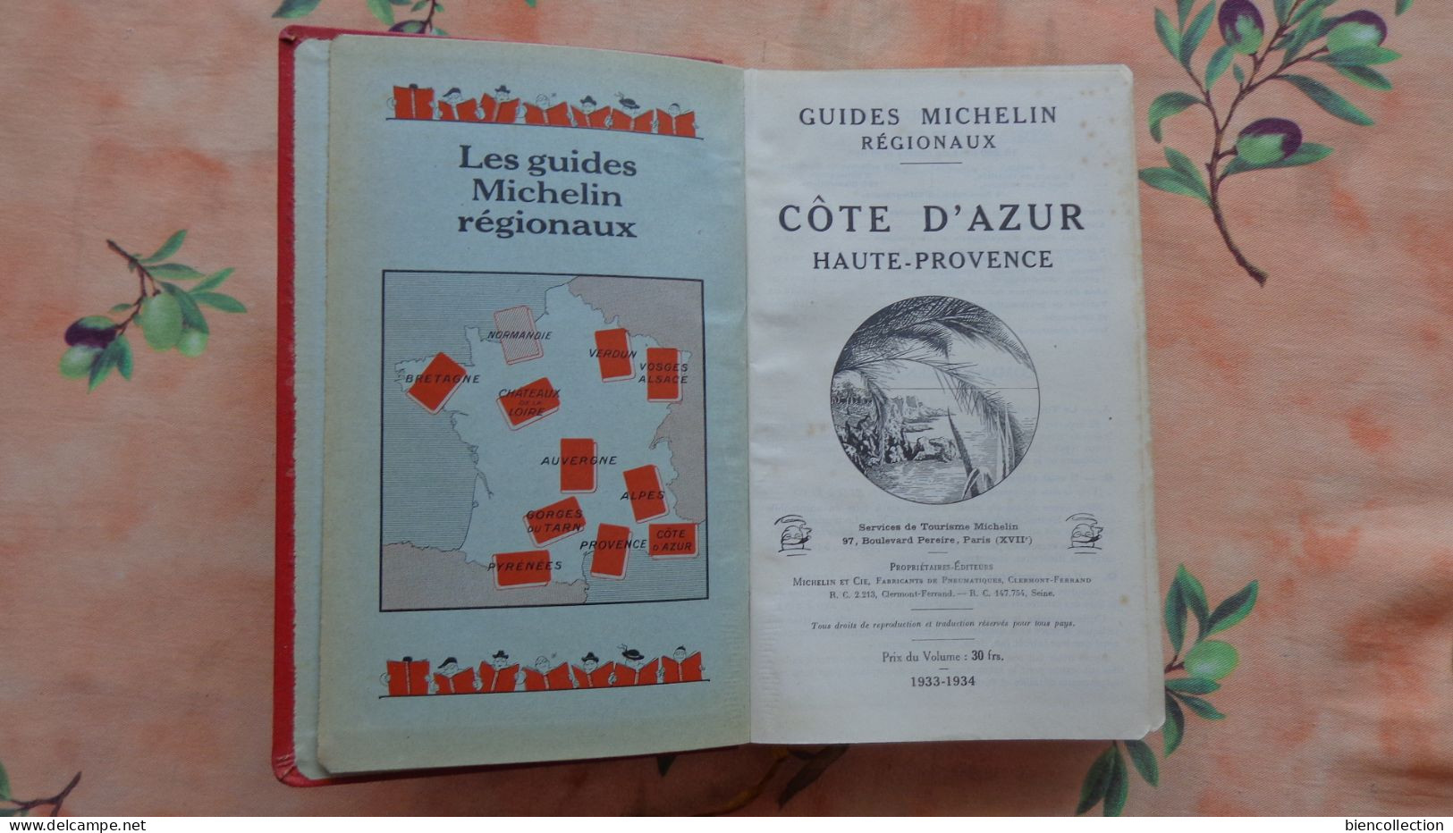 Guide Michelin Régional Cote DAzur Haute Provence 1933/34 En Très Bon état; - Michelin (guias)