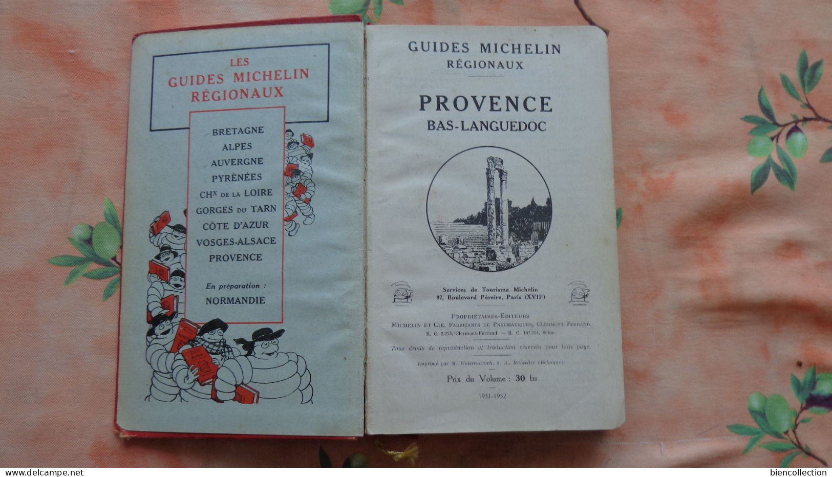 Guide Michelin Régional  Provence  Bas Languedoc 1931/32 - Michelin (guide)