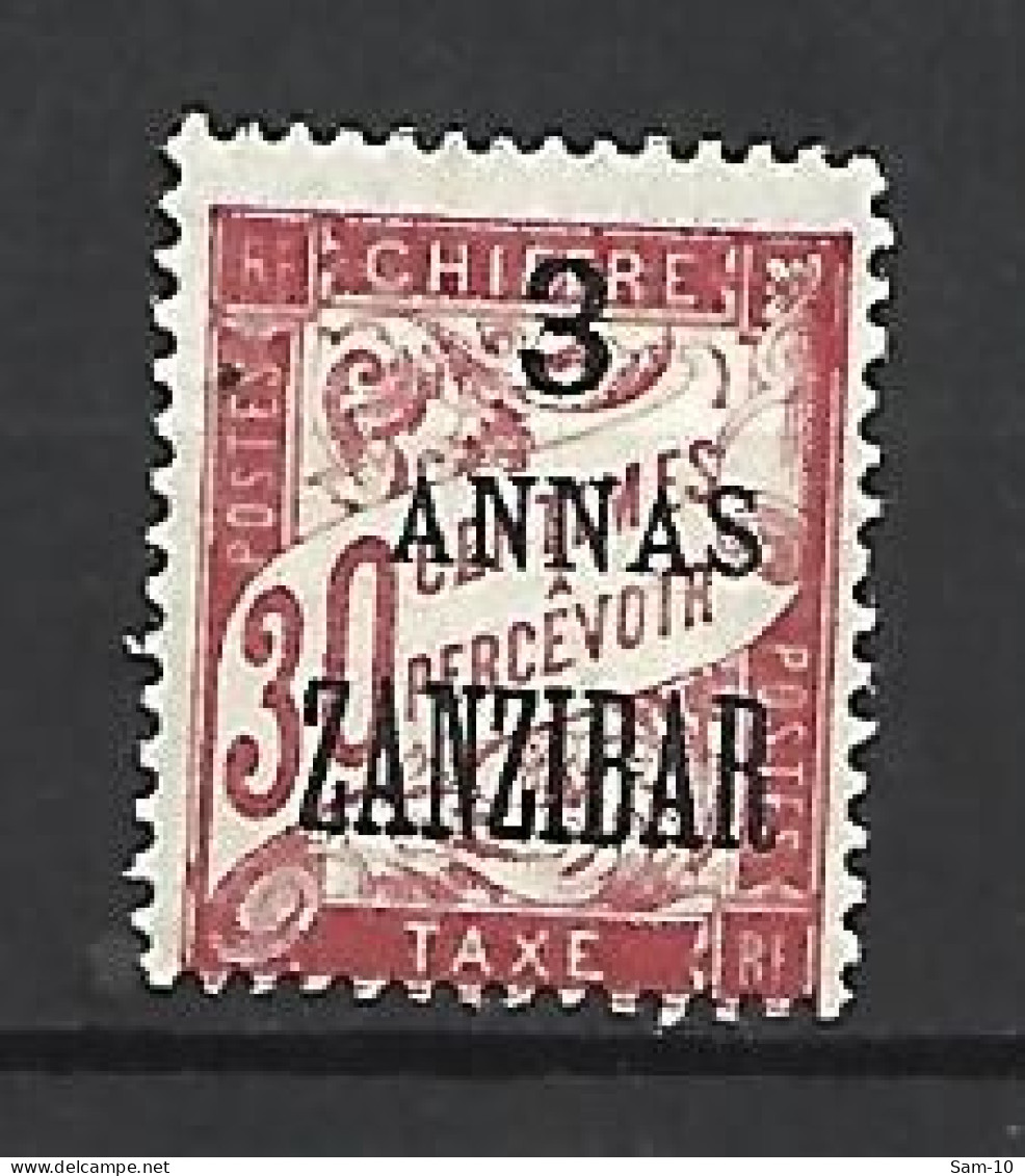 Timbre De Colonie Française Zanzibar Taxe Neuf * N 4 - Unused Stamps